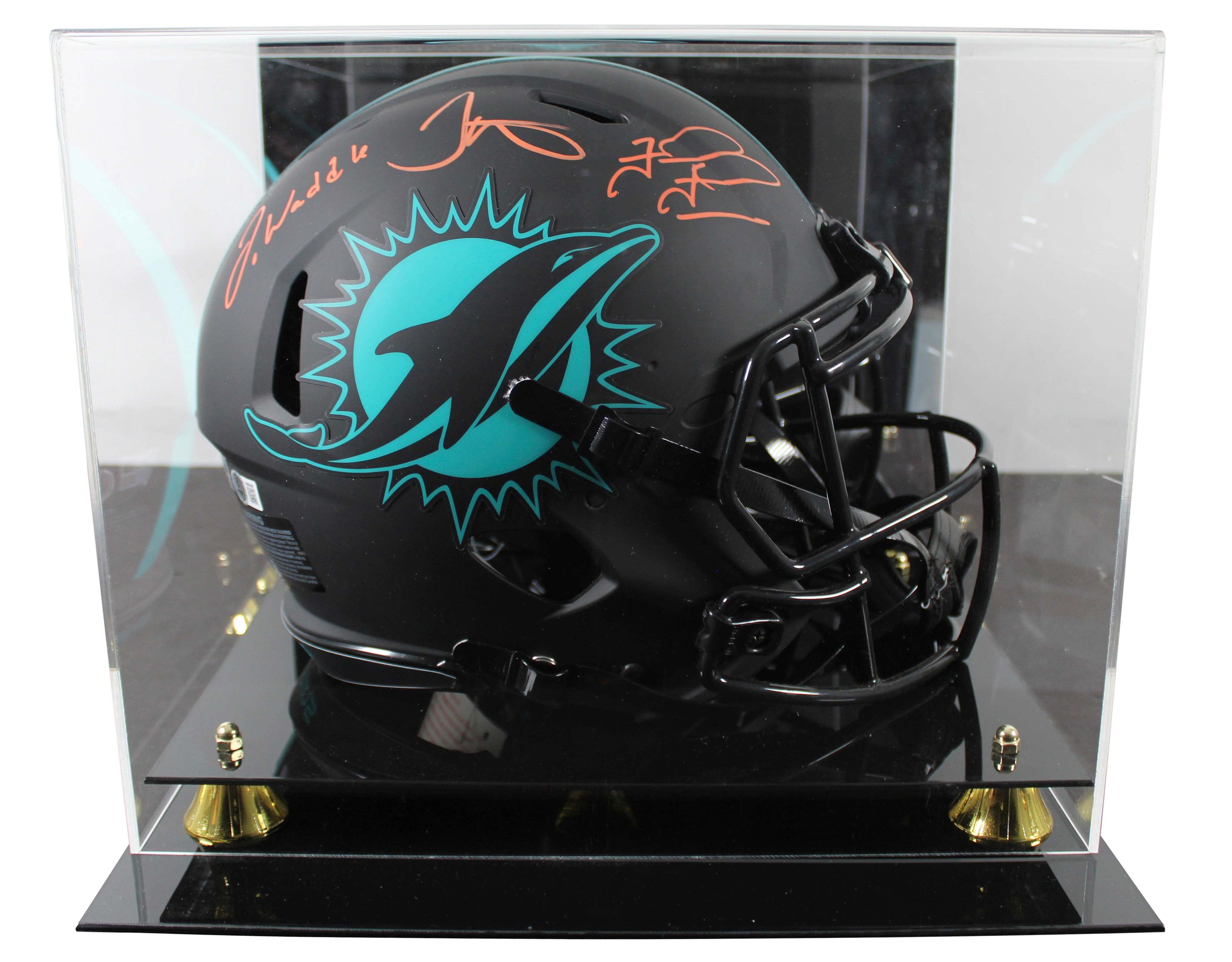 (3) Tagovailoa, Waddle, Hill Signed Eclipse F/S Speed Proline Helmet w/ Case BAS - Image 2
