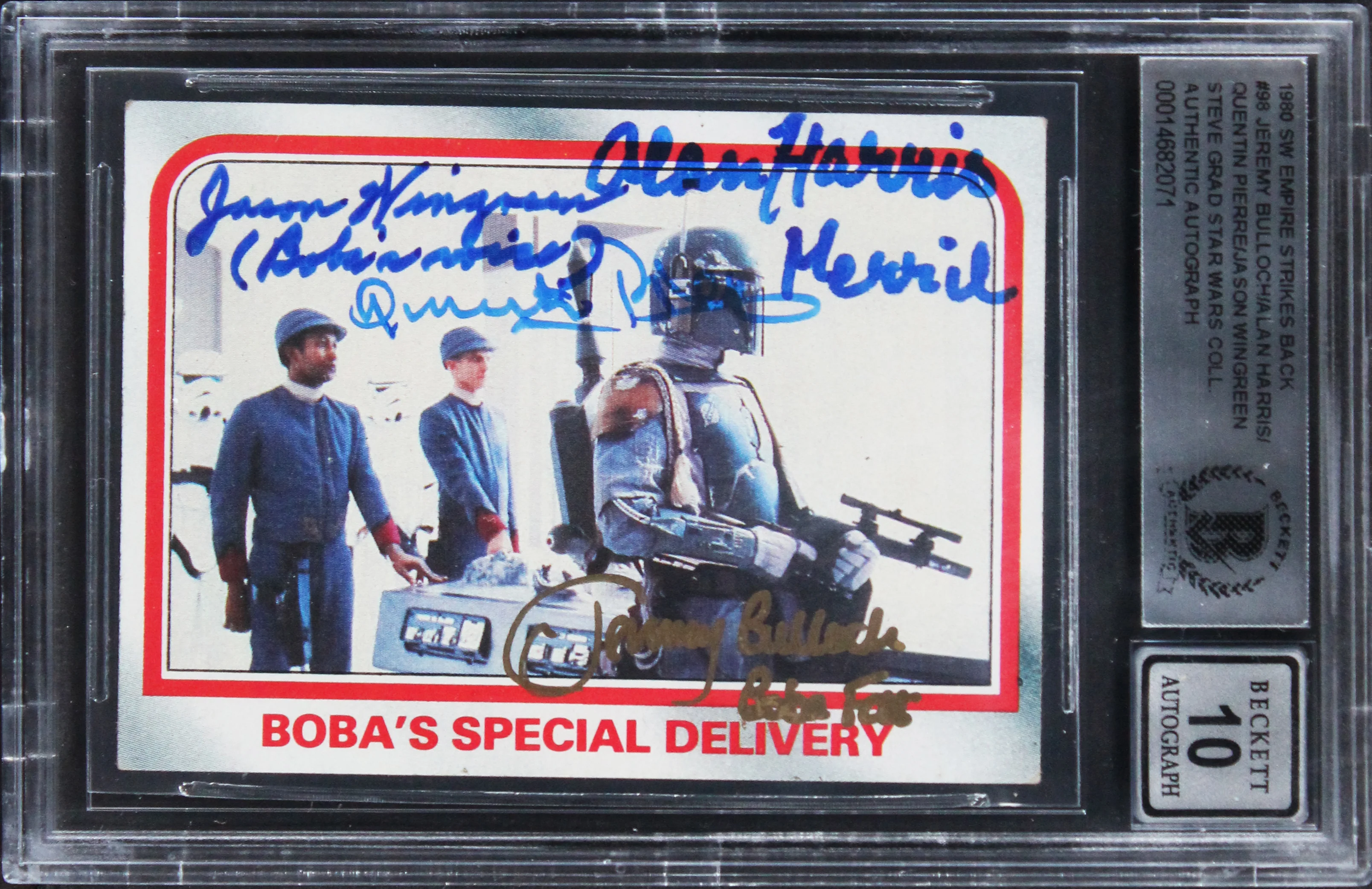 (4) Bulloch, Wingreen, +2 Signed 1980 Star Wars ESB #252 Card Auto 10 BAS Slab - Image 2