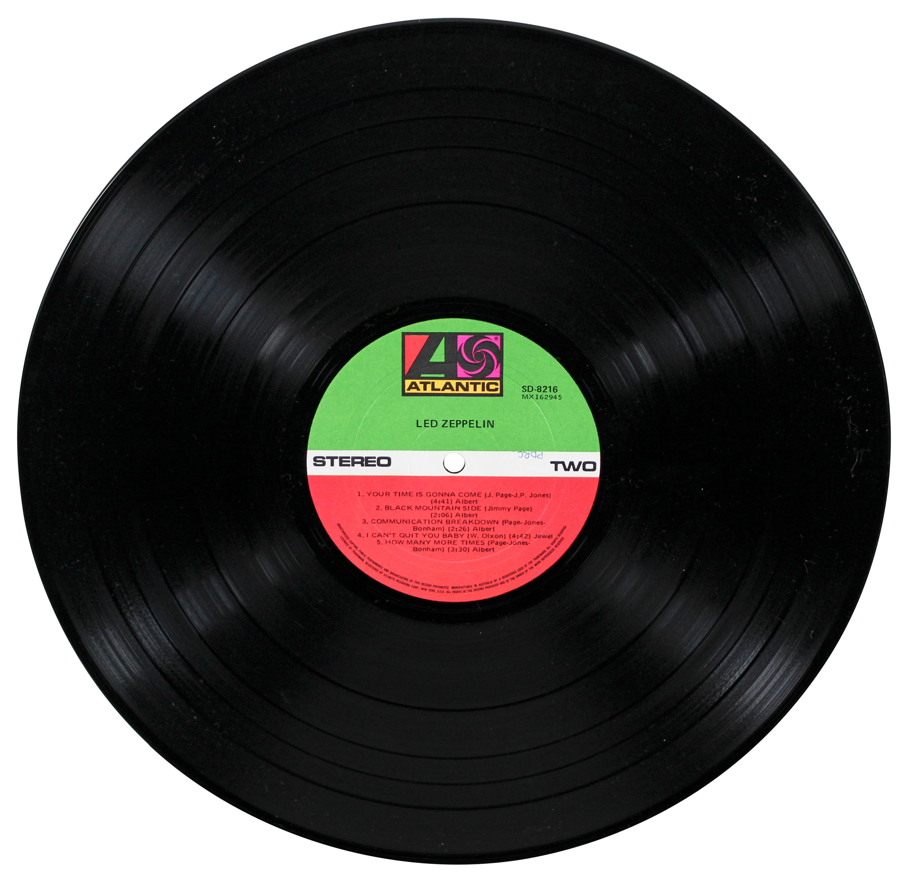 (4) Page, Plant, Bonham & Jones Signed Led Zepplin I Album Cover w Vinyl BAS JSA - Image 9