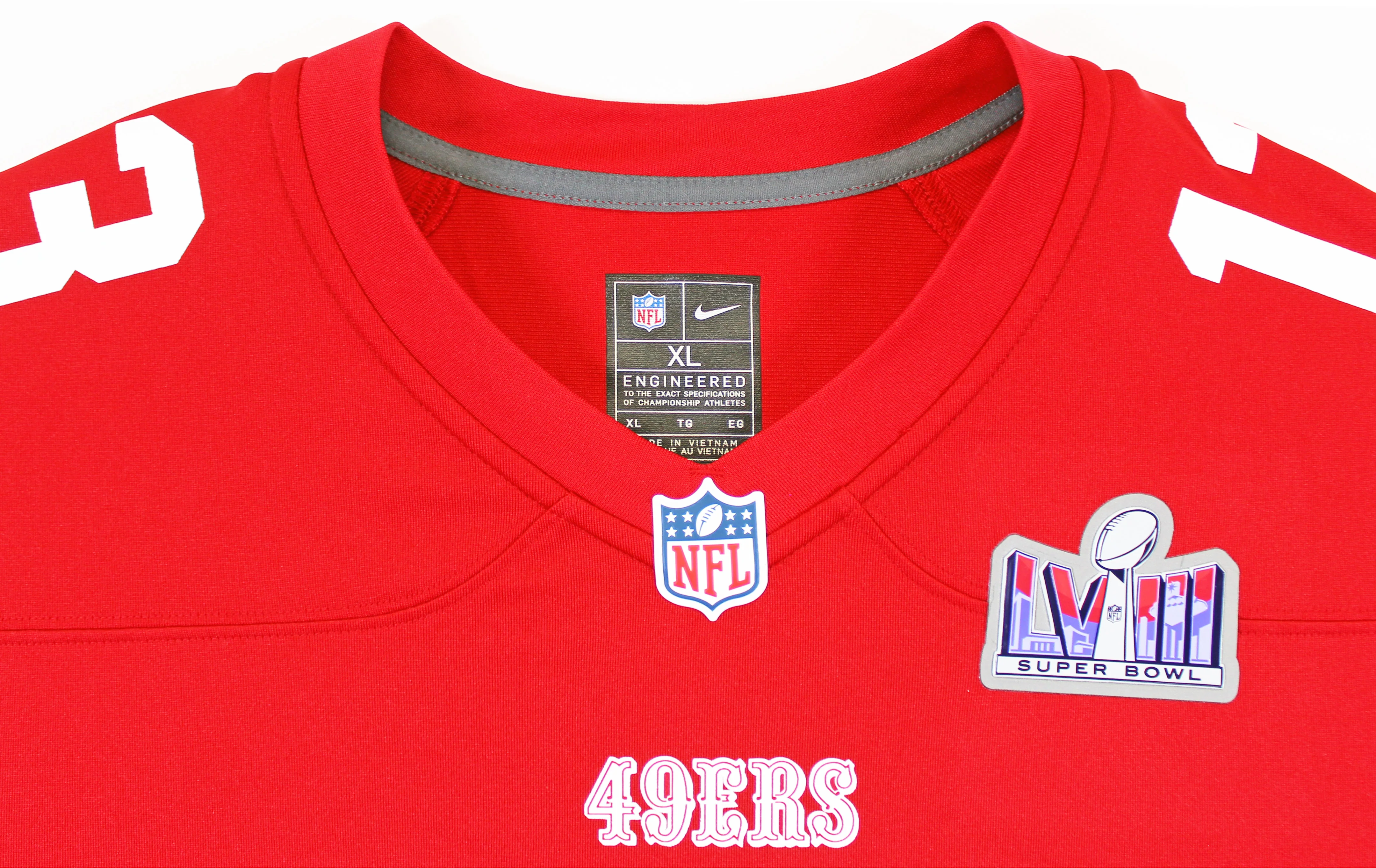 49ers Brock Purdy Authentic Signed Red Nike Game Jersey Autographed Fanatics - Image 5