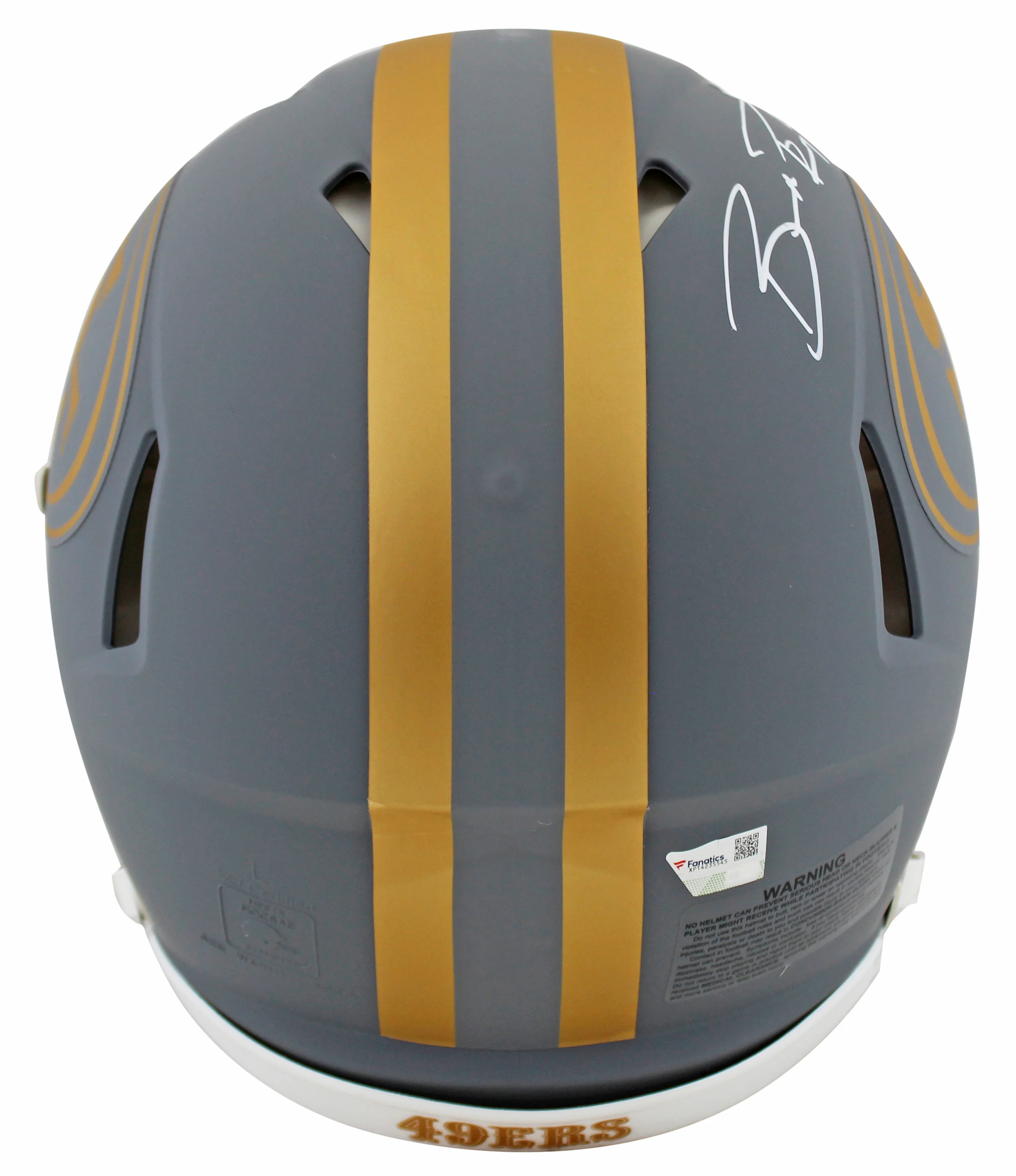 49ers Brock Purdy Authentic Signed Slate Full Size Speed Proline Helmet Fanatics - Image 3