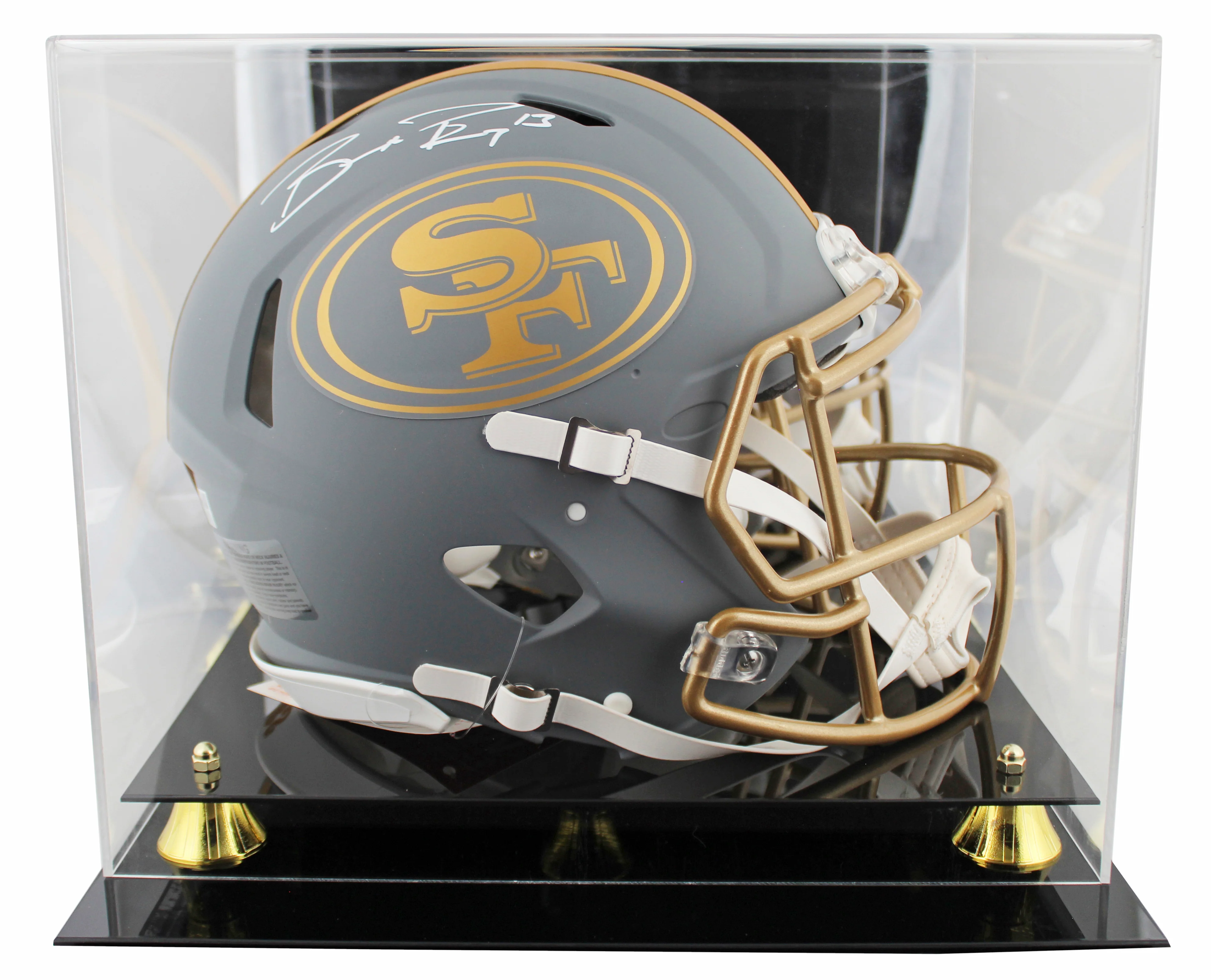 49ers Brock Purdy Signed Slate Full Size Speed Proline Helmet W/ Case Fanatics - Image 2