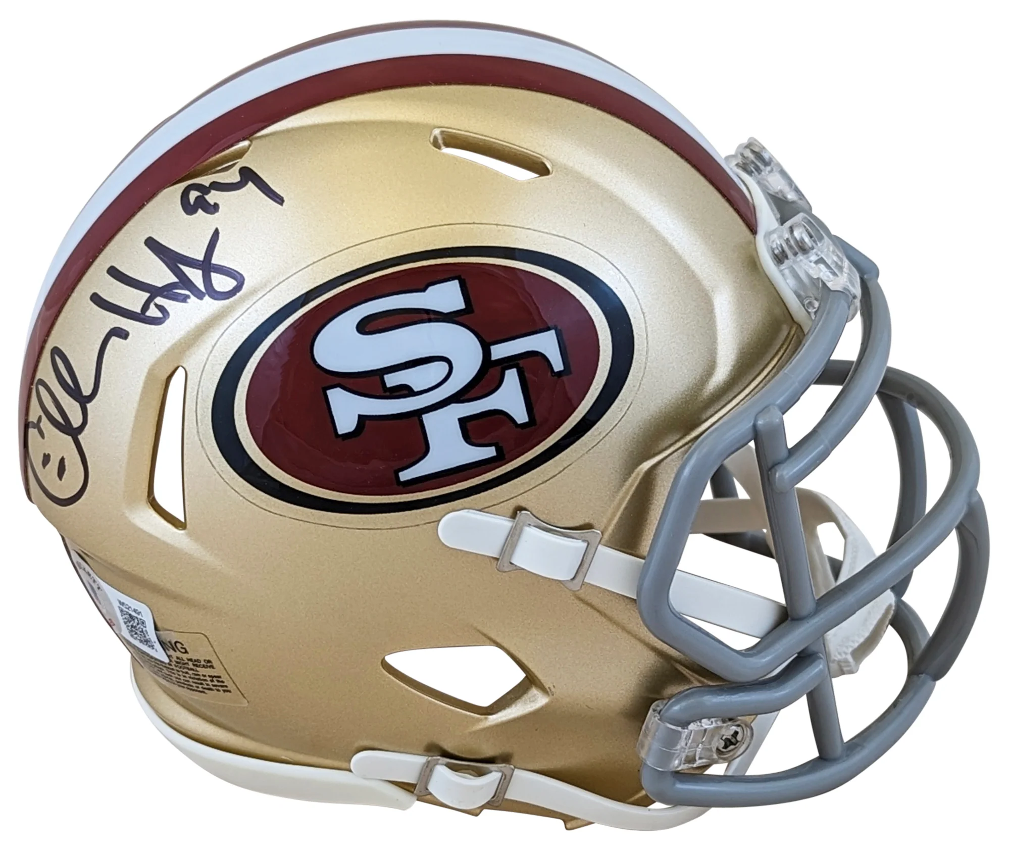 49ers Charles Haley Authentic Signed Speed Mini Helmet BAS Witnessed - Image 2