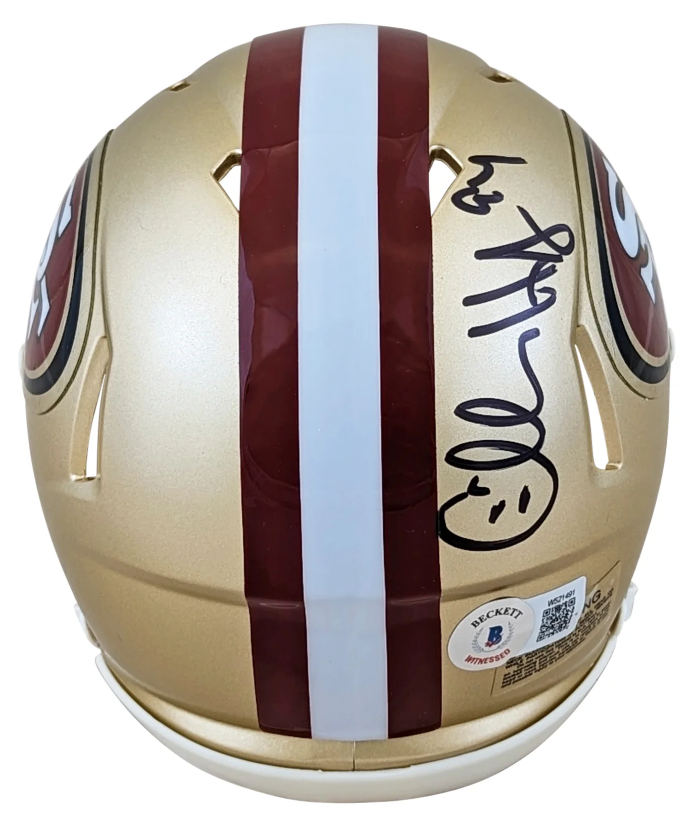 49ers Charles Haley Authentic Signed Speed Mini Helmet BAS Witnessed - Image 3