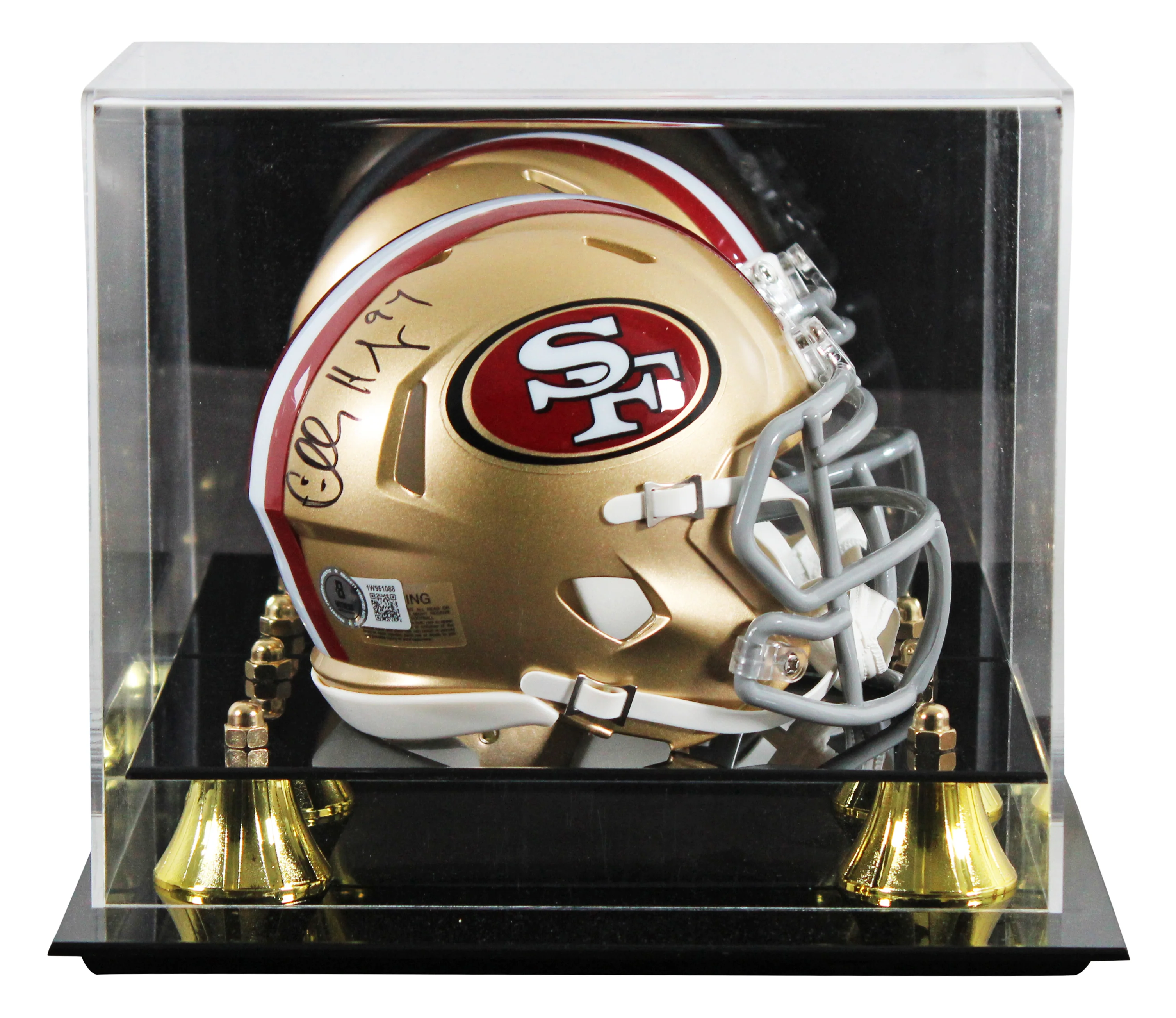 49ers Charles Haley Authentic Signed Speed Mini Helmet W/ Case BAS Witnessed - Image 2