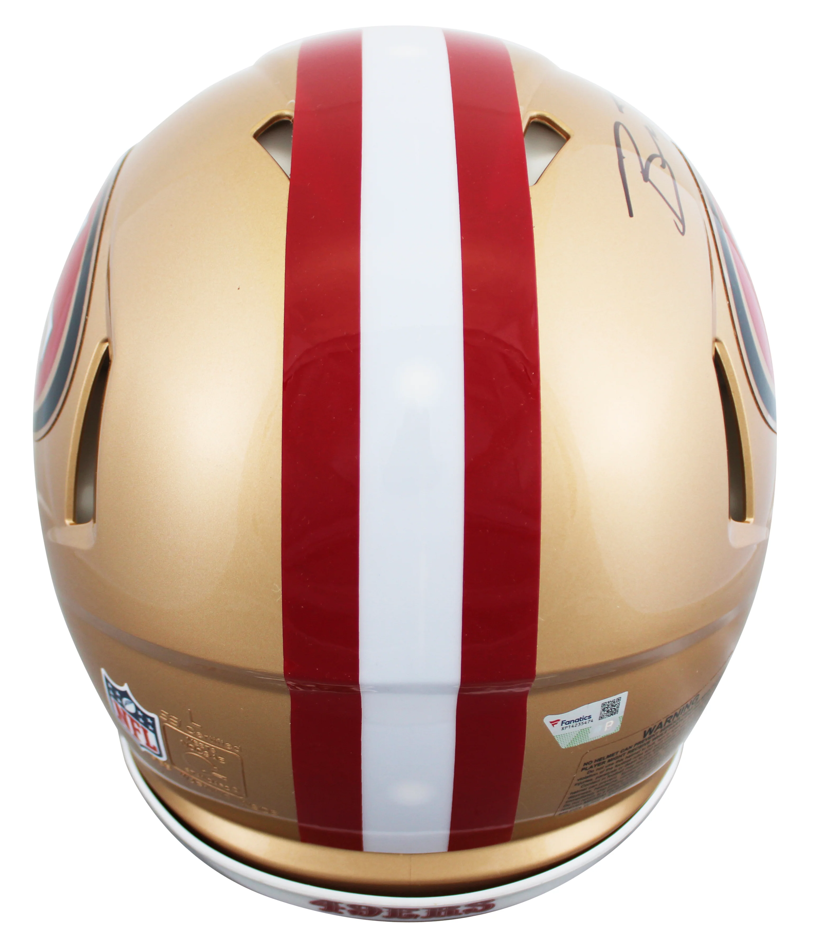 49ers Christian McCaffrey & Brock Purdy Signed F/S Speed Proline Helmet Fanatics - Image 3