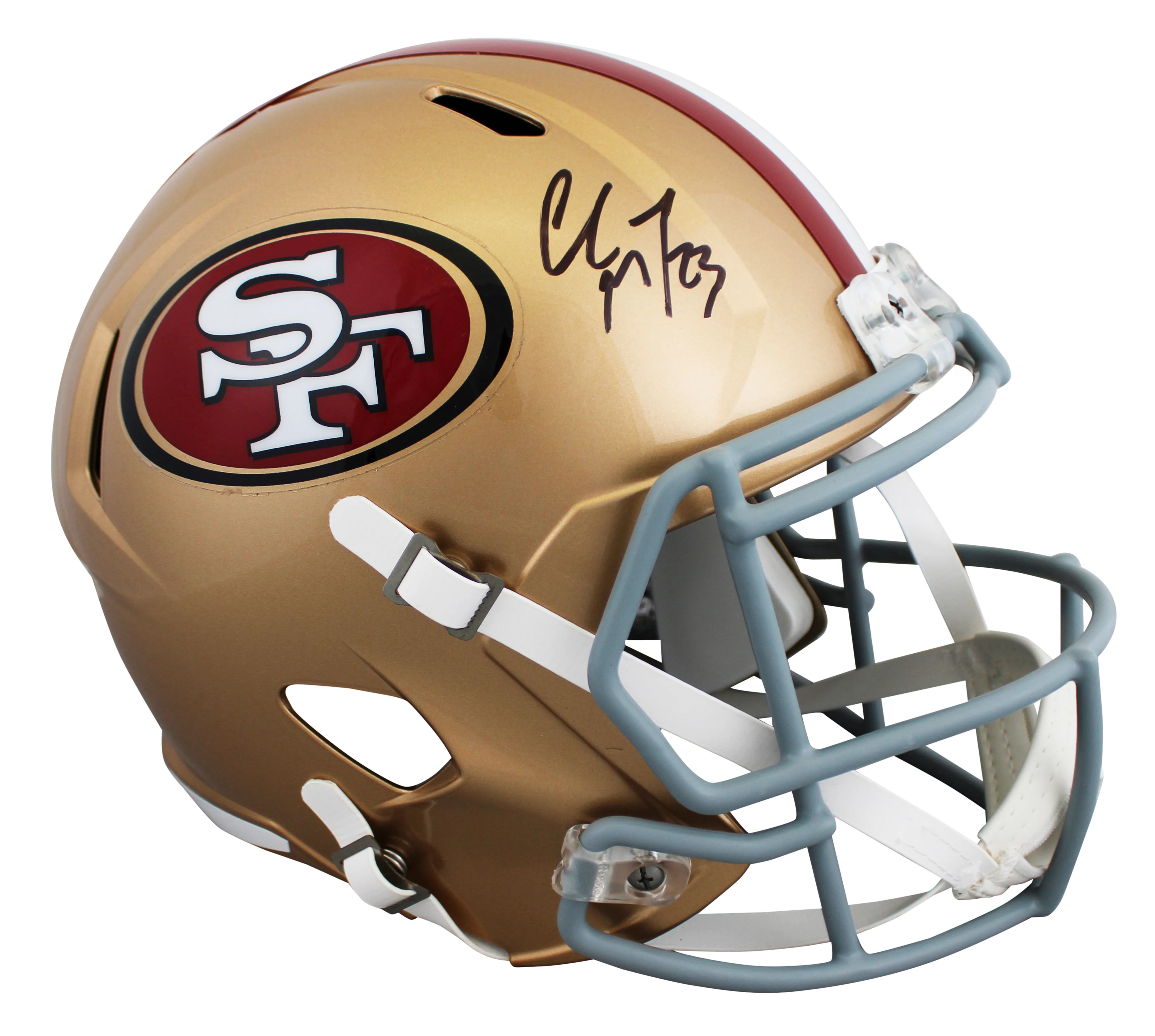 49ers Christian McCaffrey Signed Full Size Speed Rep Helmet W/ Case Fanatics - Image 3