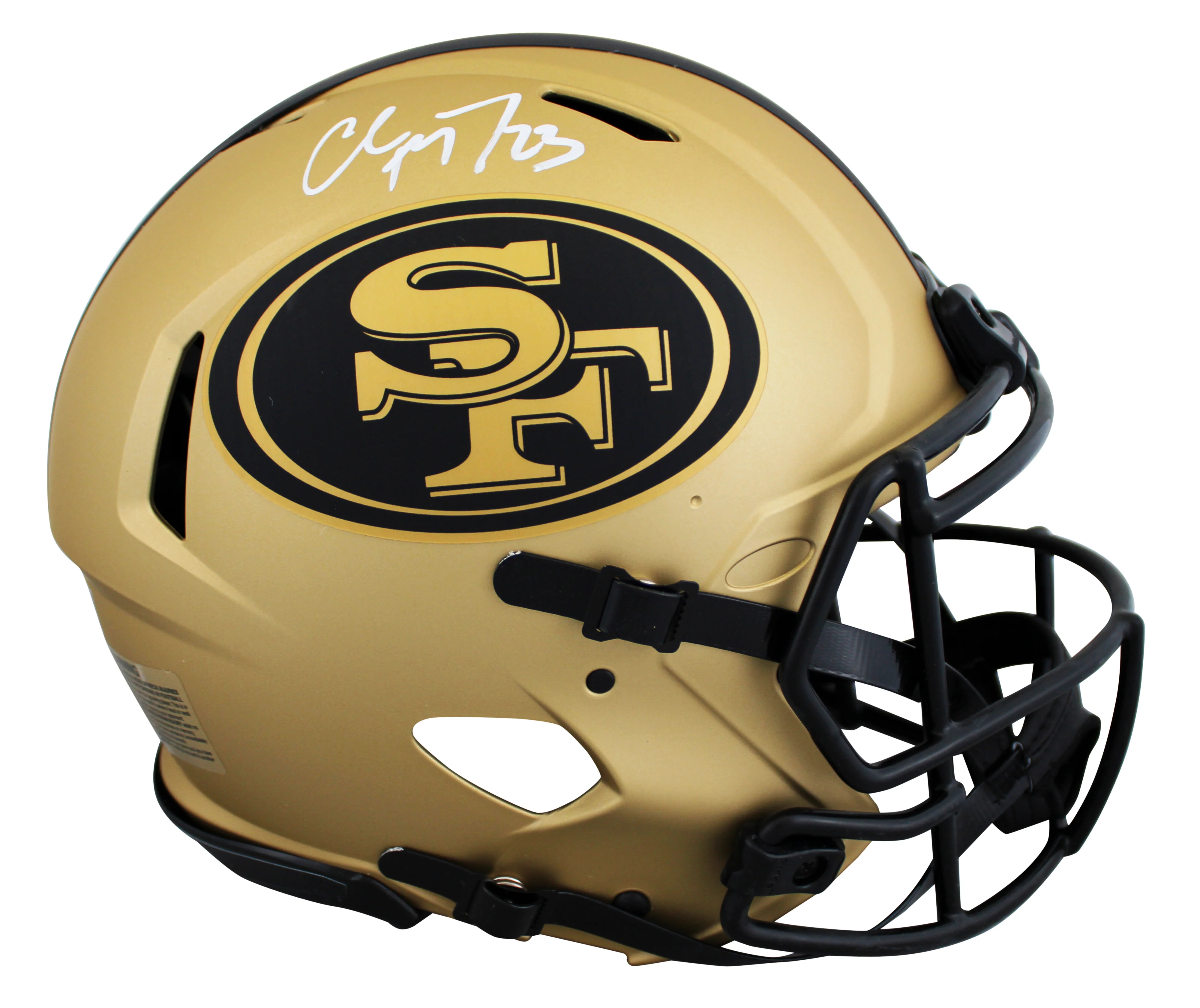 49ers Christian McCaffrey Signed Rave F/S Speed Proline Helmet W/ Case Fanatics - Image 3