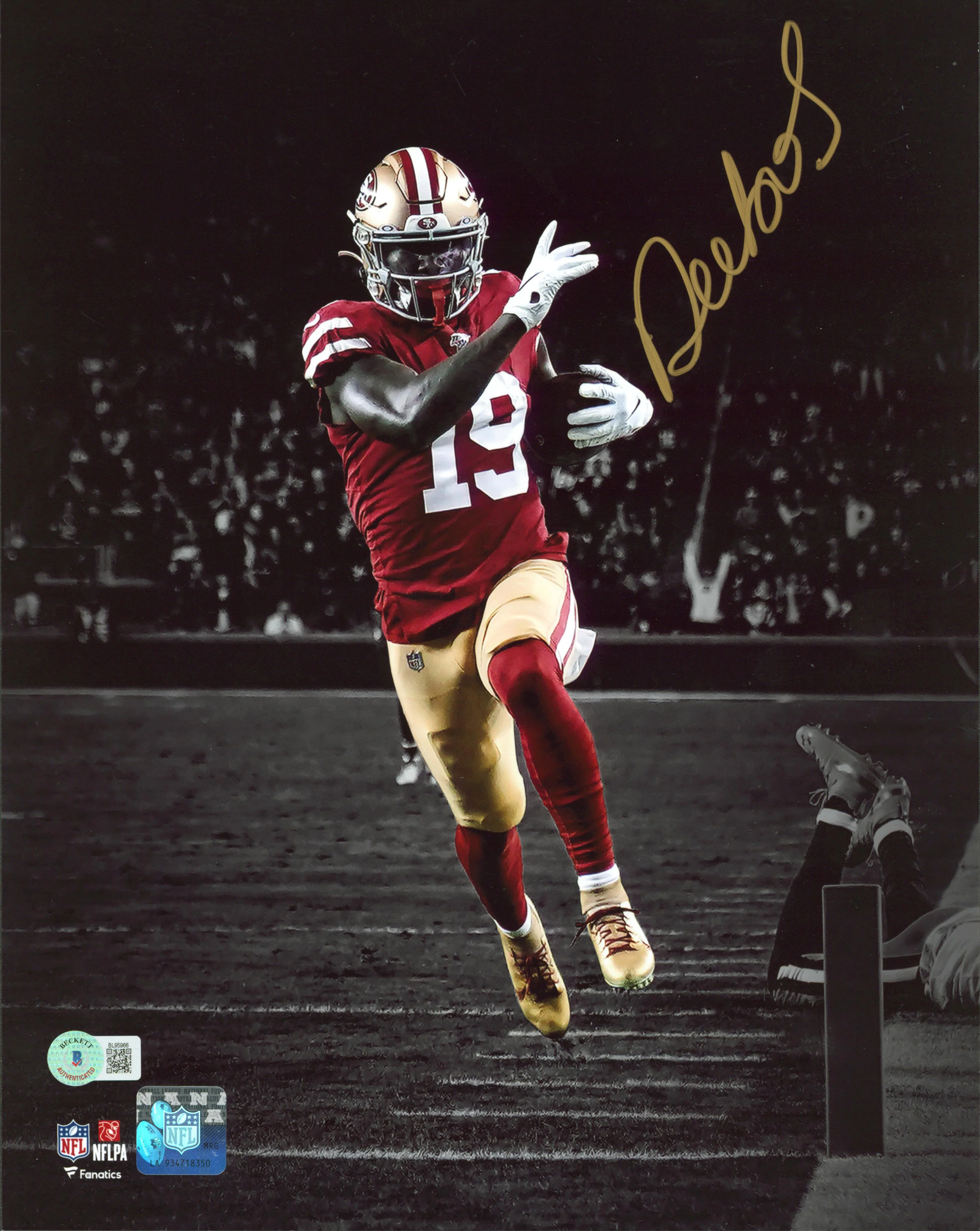 49ers Deebo Samuel Authentic Signed 11x14 Vertical Spotlight Photo BAS - Image 2