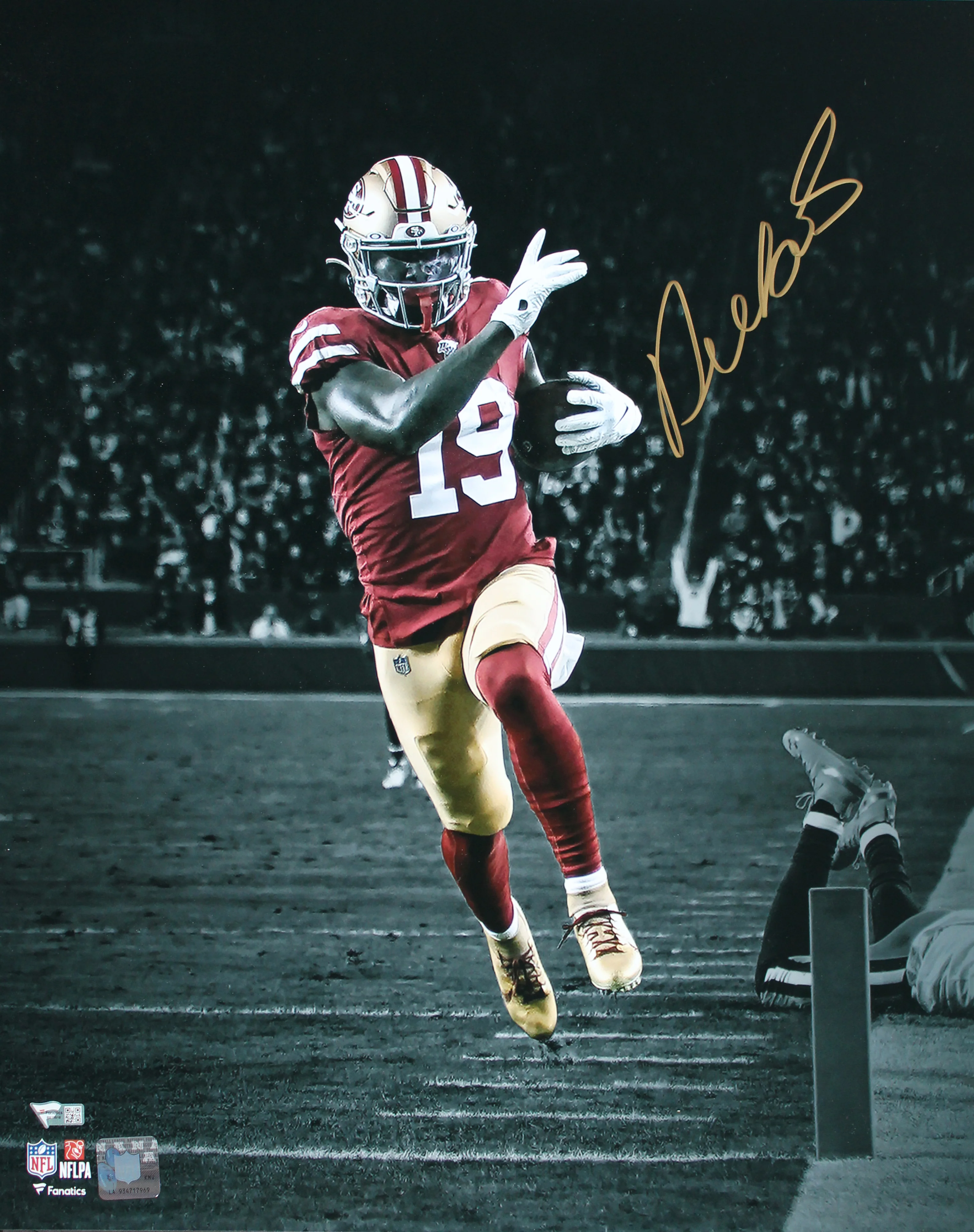 49ers Deebo Samuel Authentic Signed 16x20 Vertical Spotlight Photo Fanatics - Image 2