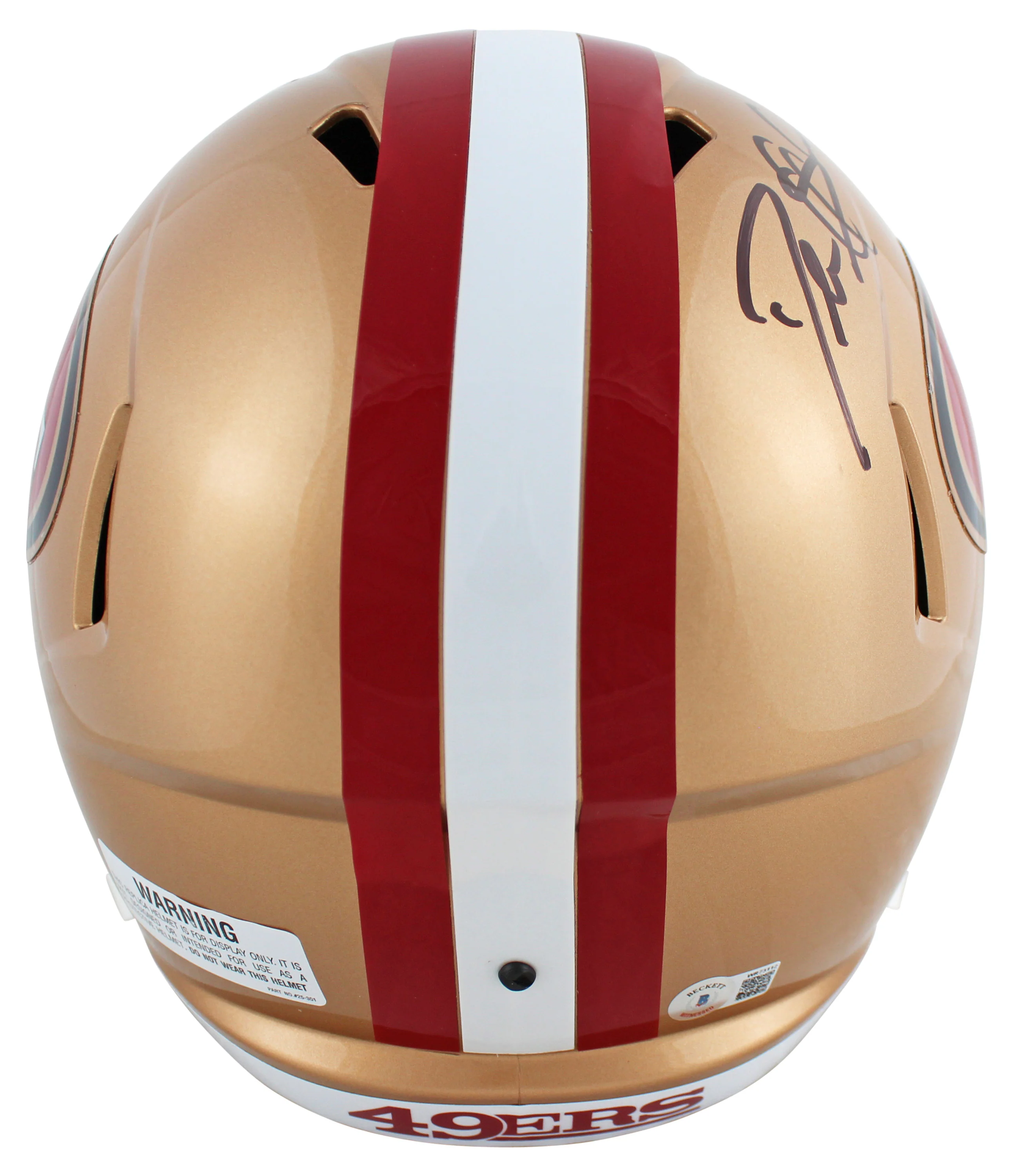 49ers Deion Sanders Authentic Signed Full Size Speed Rep Helmet w/ Case BAS Wit - Image 4
