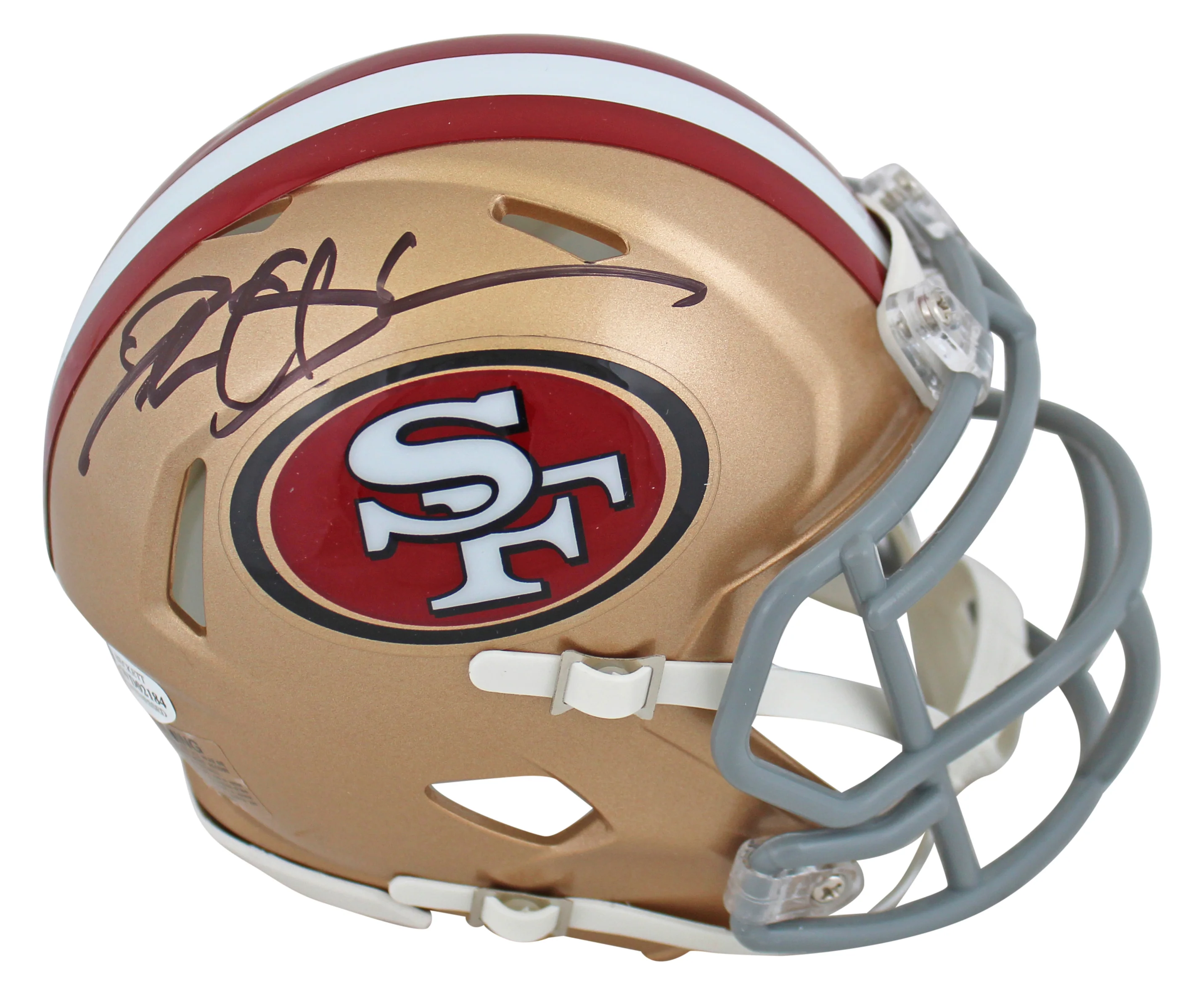 49ers Deion Sanders Authentic Signed Speed Mini Helmet Autographed BAS Witnessed