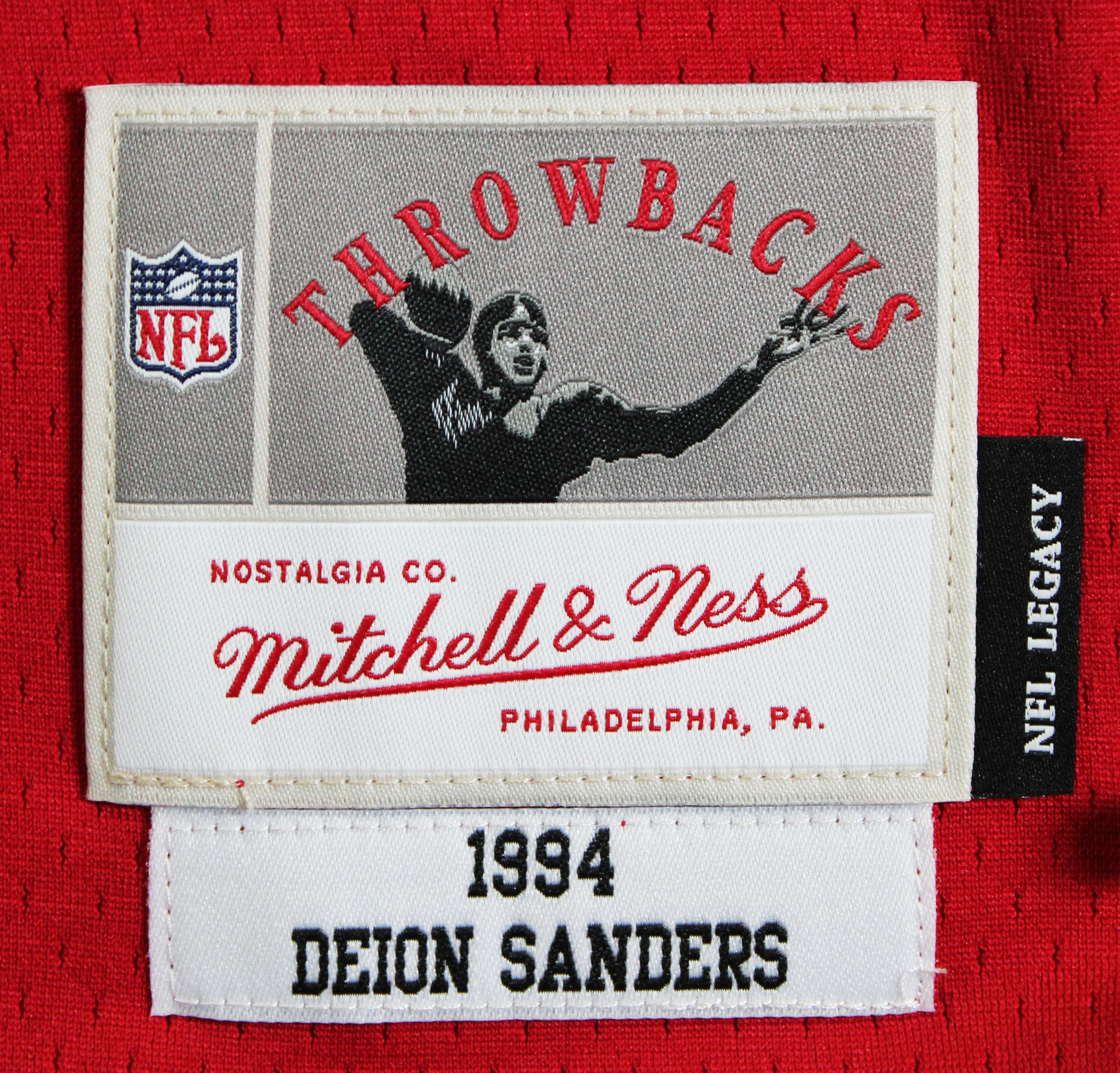 49ers Deion Sanders "Primetime" Authentic Signed Red M&N TB Jersey BAS Witnessed - Image 7