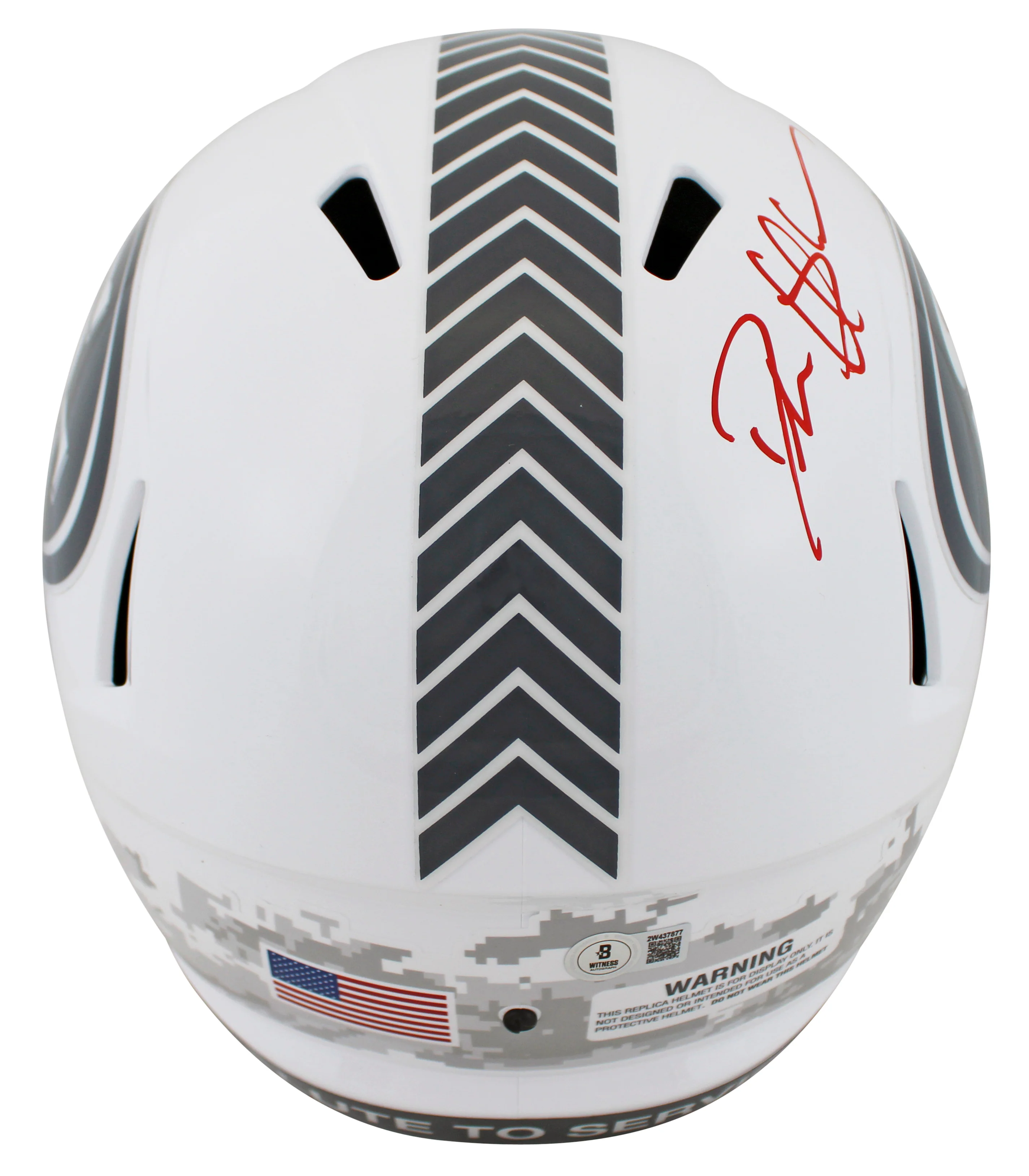 49ers Deion Sanders Signed Salute To Service III F/S Speed Rep Helmet BAS Wit - Image 3