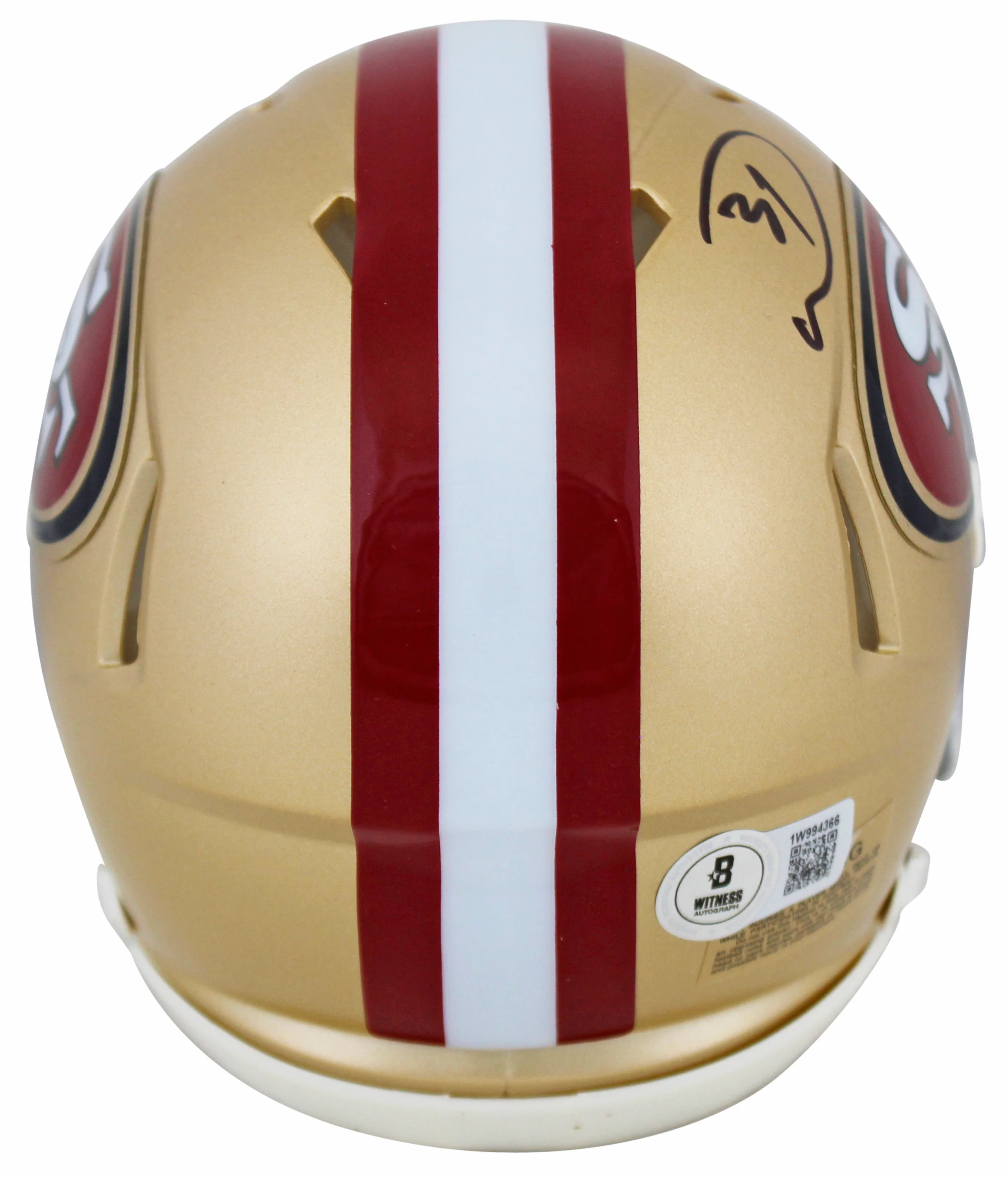 49ers Donte Whitner Authentic Signed Speed Mini Helmet Autographed BAS Witnessed - Image 3