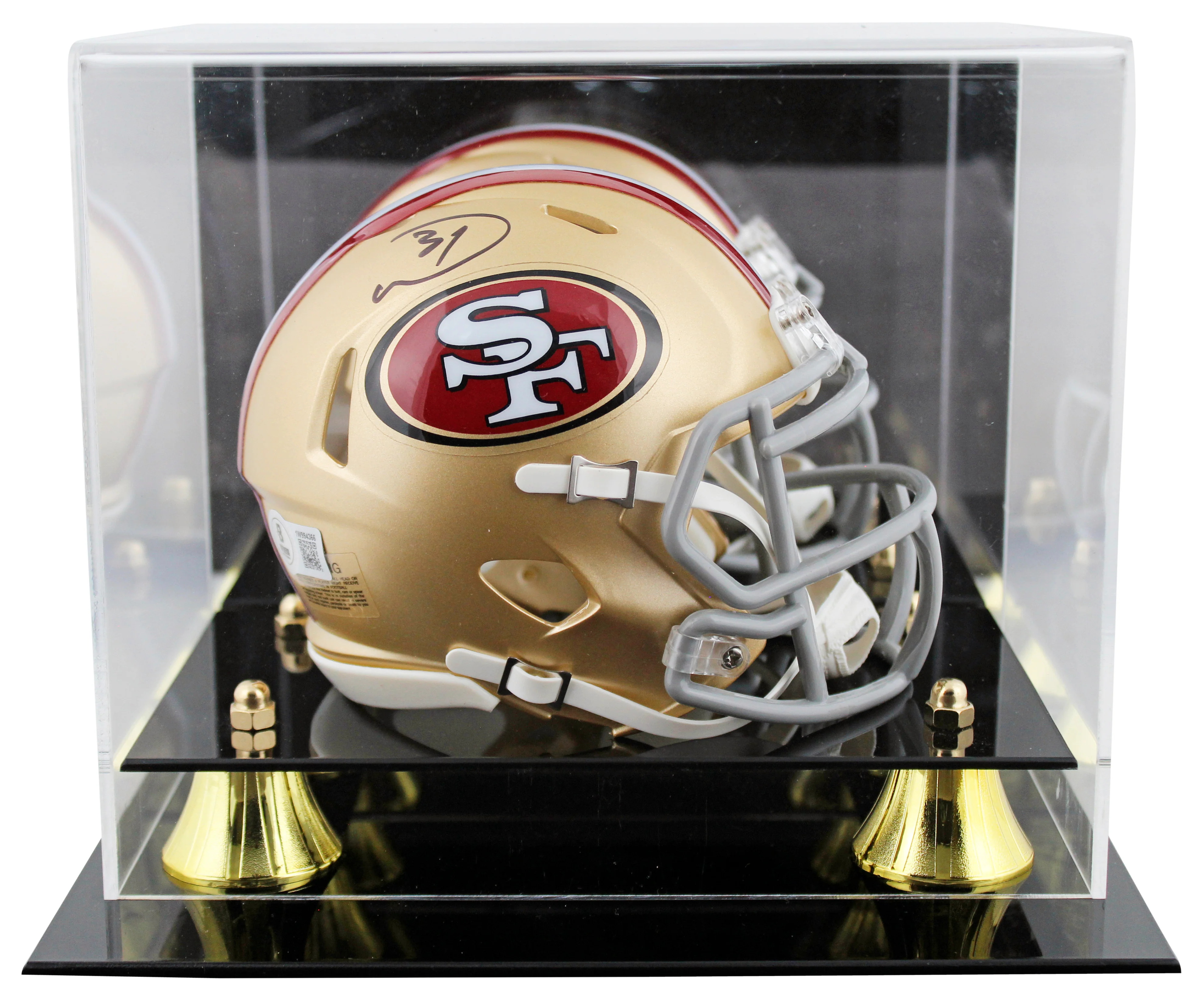 49ers Donte Whitner Authentic Signed Speed Mini Helmet W/ Case BAS Witnessed - Image 2