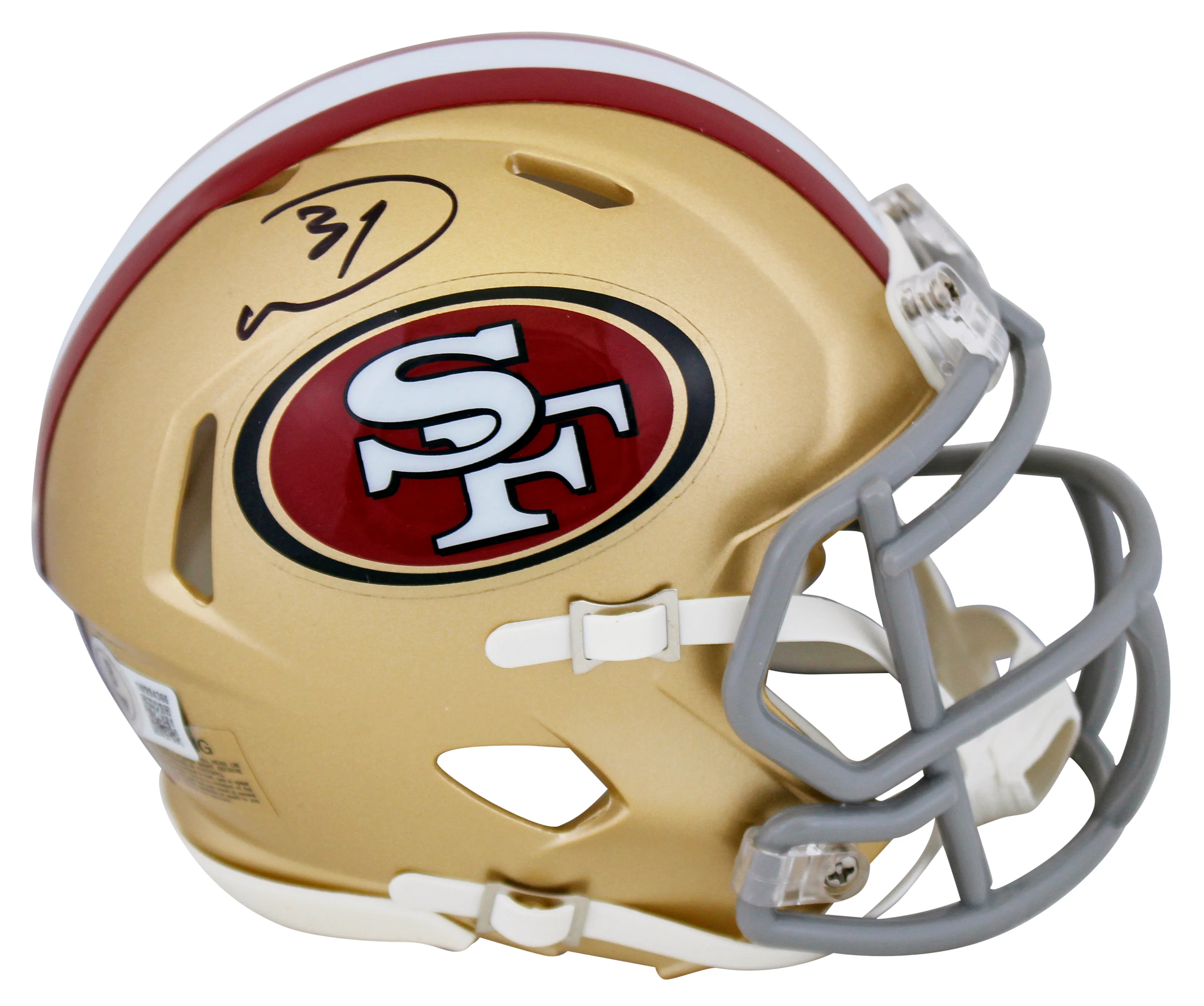 49ers Donte Whitner Authentic Signed Speed Mini Helmet W/ Case BAS Witnessed - Image 3