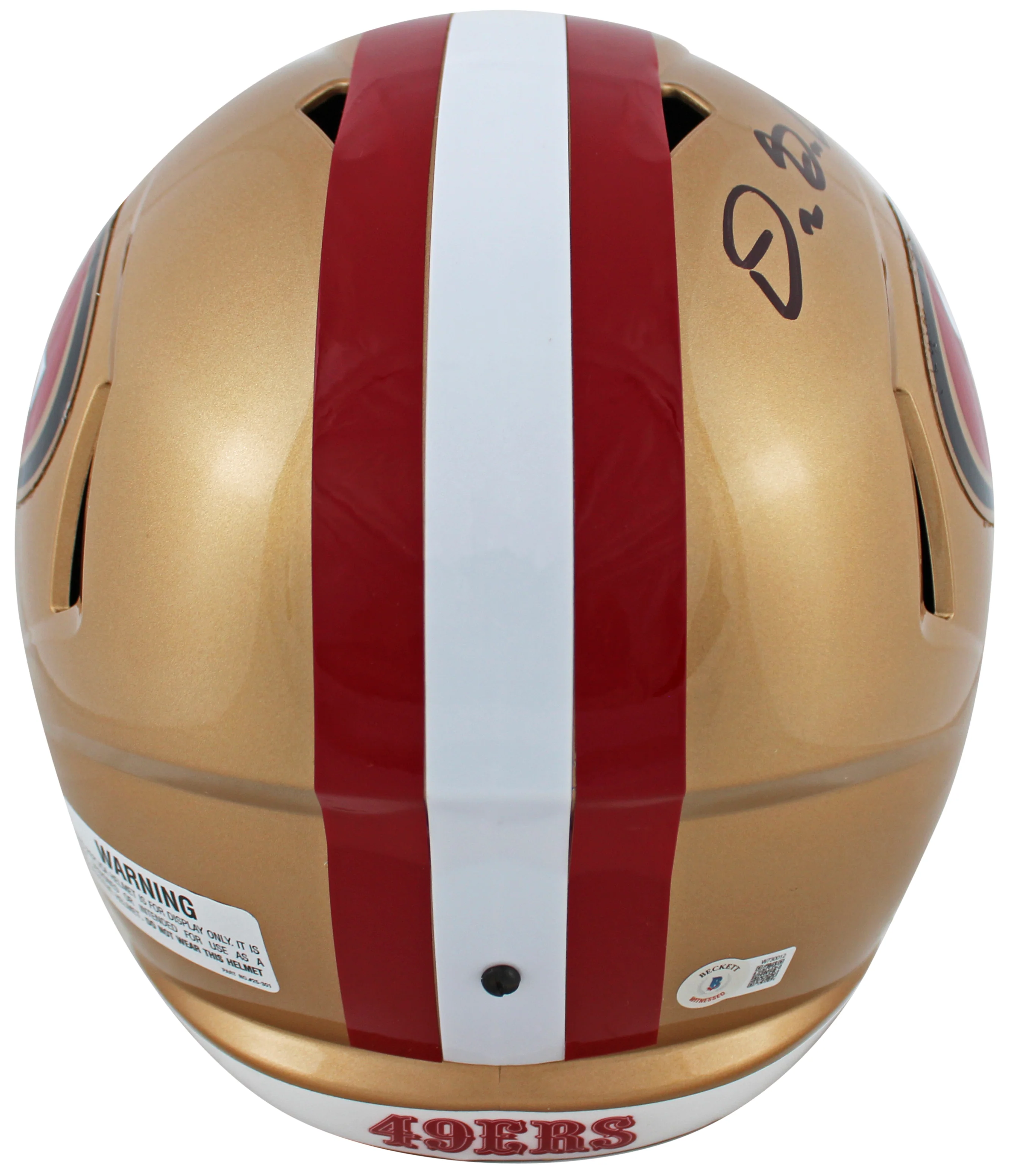 49ers Dre Greenlaw Authentic Signed Full Size Speed Rep Helmet BAS Witnessed - Image 3