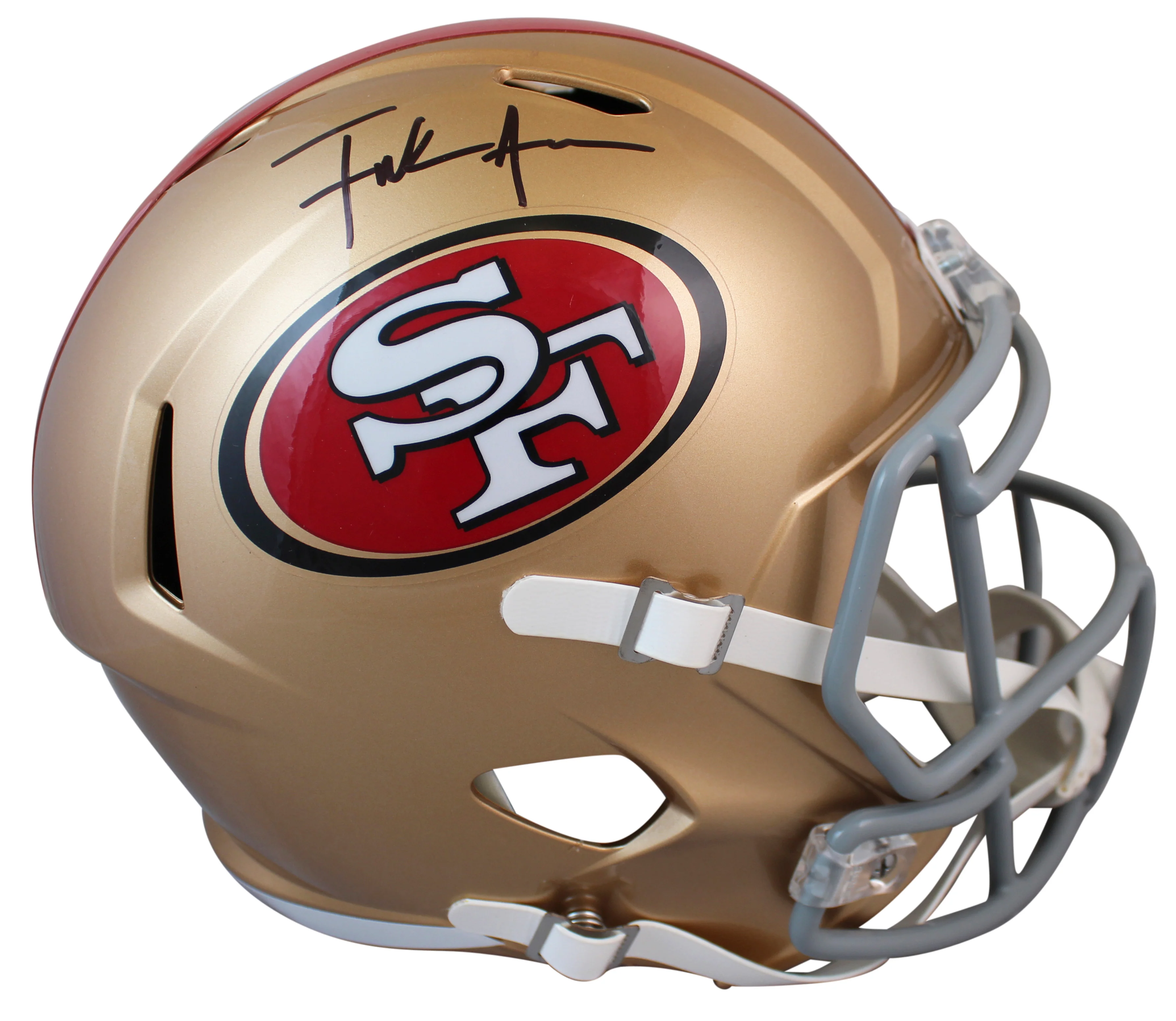49ers Frank Gore Authentic Signed Full Size Speed Rep Helmet W/ Case BAS Witness - Image 3