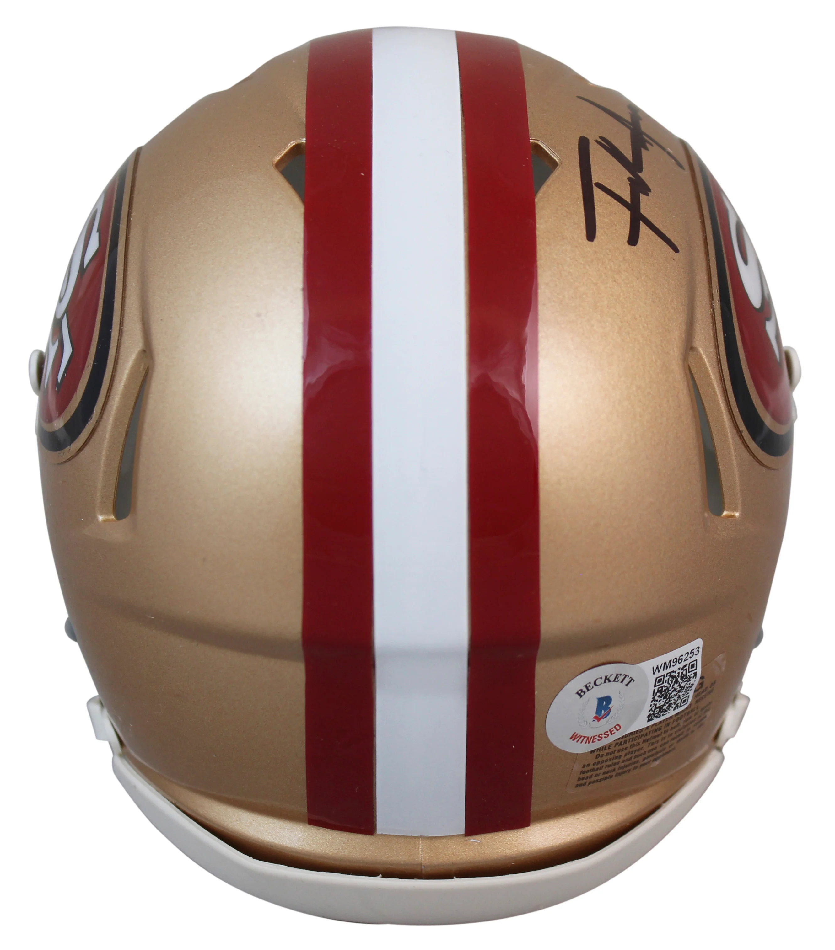 49ers Frank Gore Authentic Signed Speed Mini Helmet Autographed BAS Witnessed - Image 3