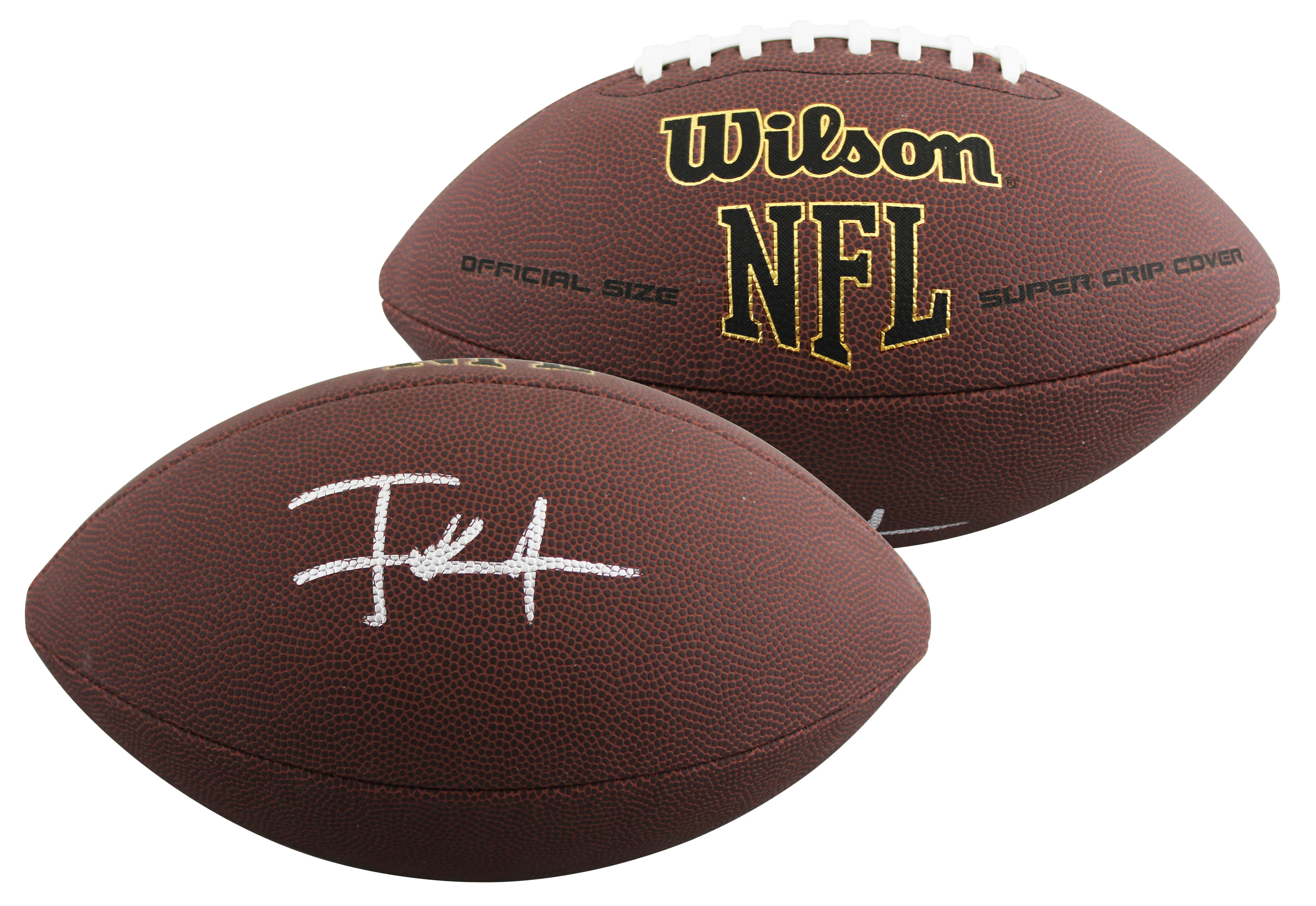 49ers Frank Gore Authentic Signed Wilson Super Grip Football W/ Case BAS Witness - Image 3