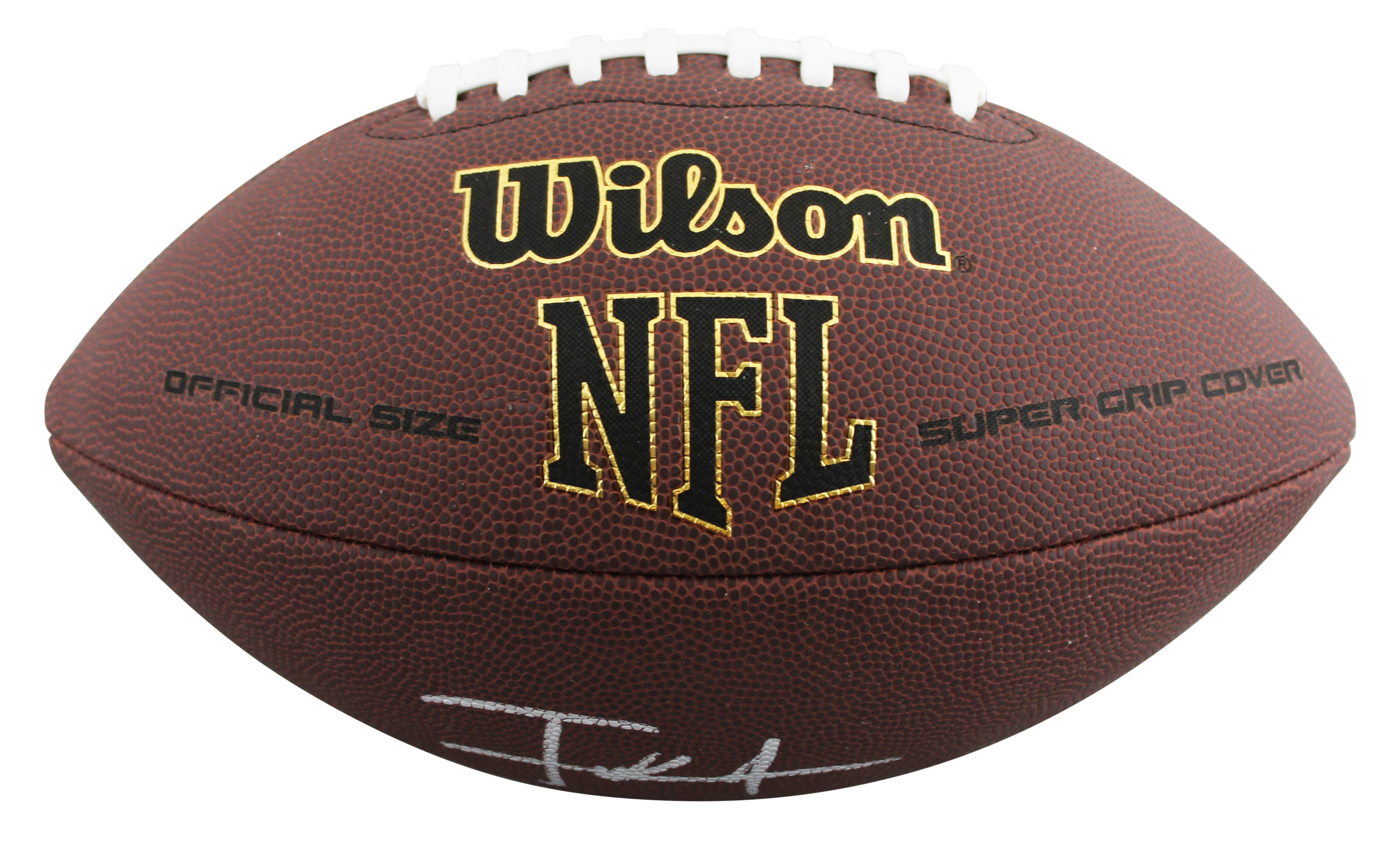 49ers Frank Gore Authentic Signed Wilson Super Grip Football W/ Case BAS Witness - Image 5