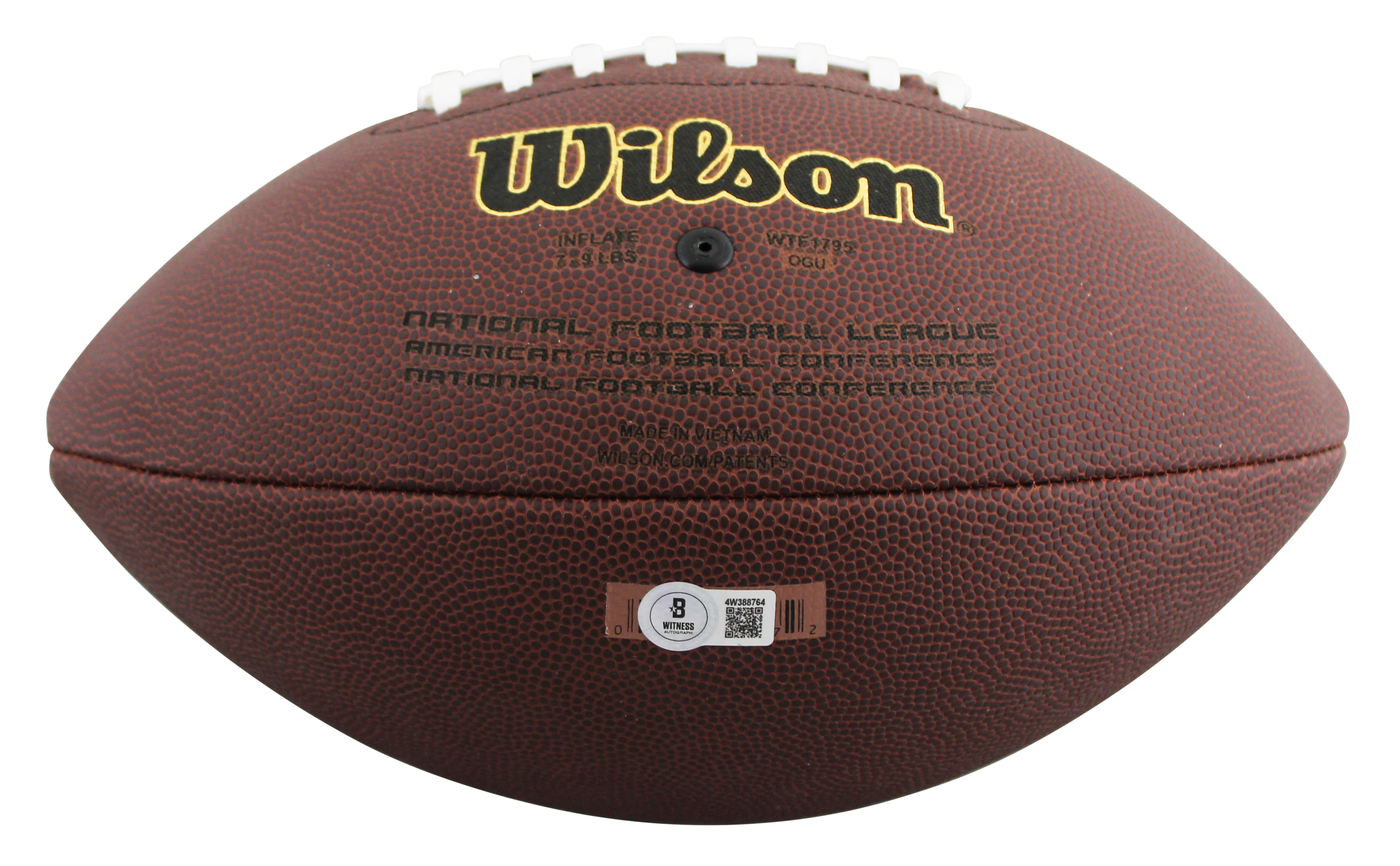 49ers Frank Gore Authentic Signed Wilson Super Grip Football W/ Case BAS Witness - Image 6