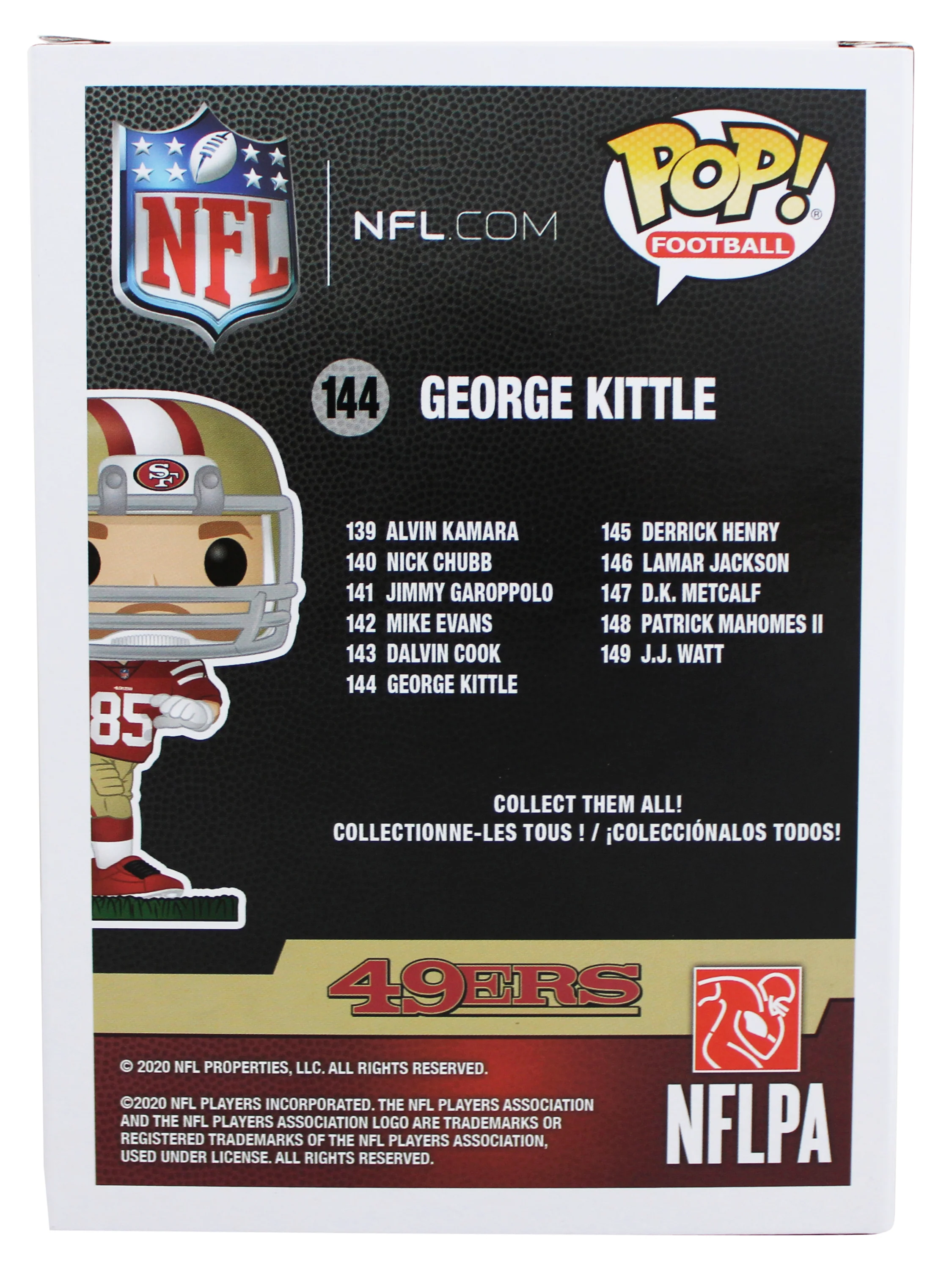 49ers George Kittle Authentic Signed #144 Funko Pop Vinyl Figure BAS Witnessed - Image 5