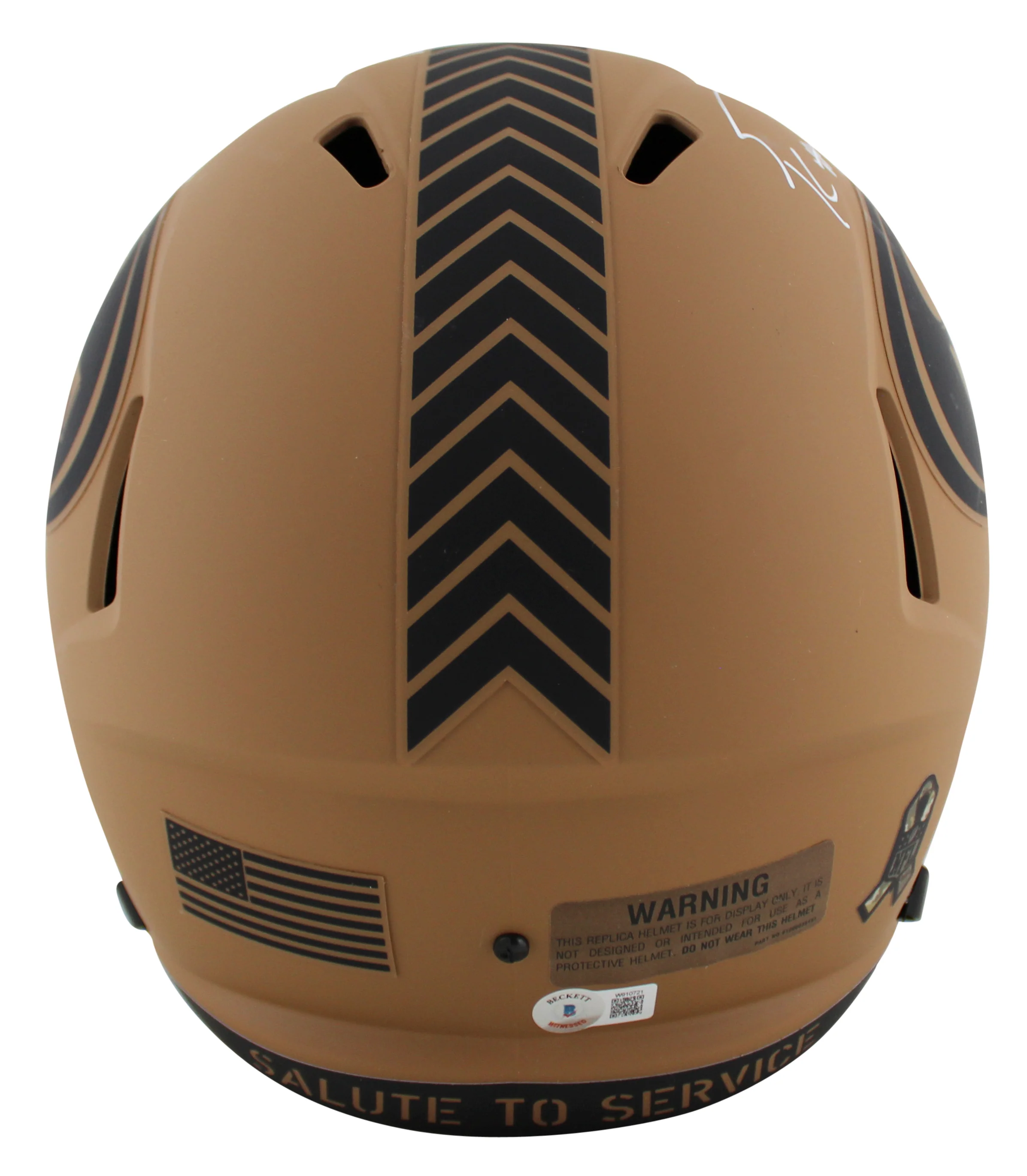 49ers George Kittle Signed Salute To Service II F/S Speed Rep Helmet BAS Witness - Image 3