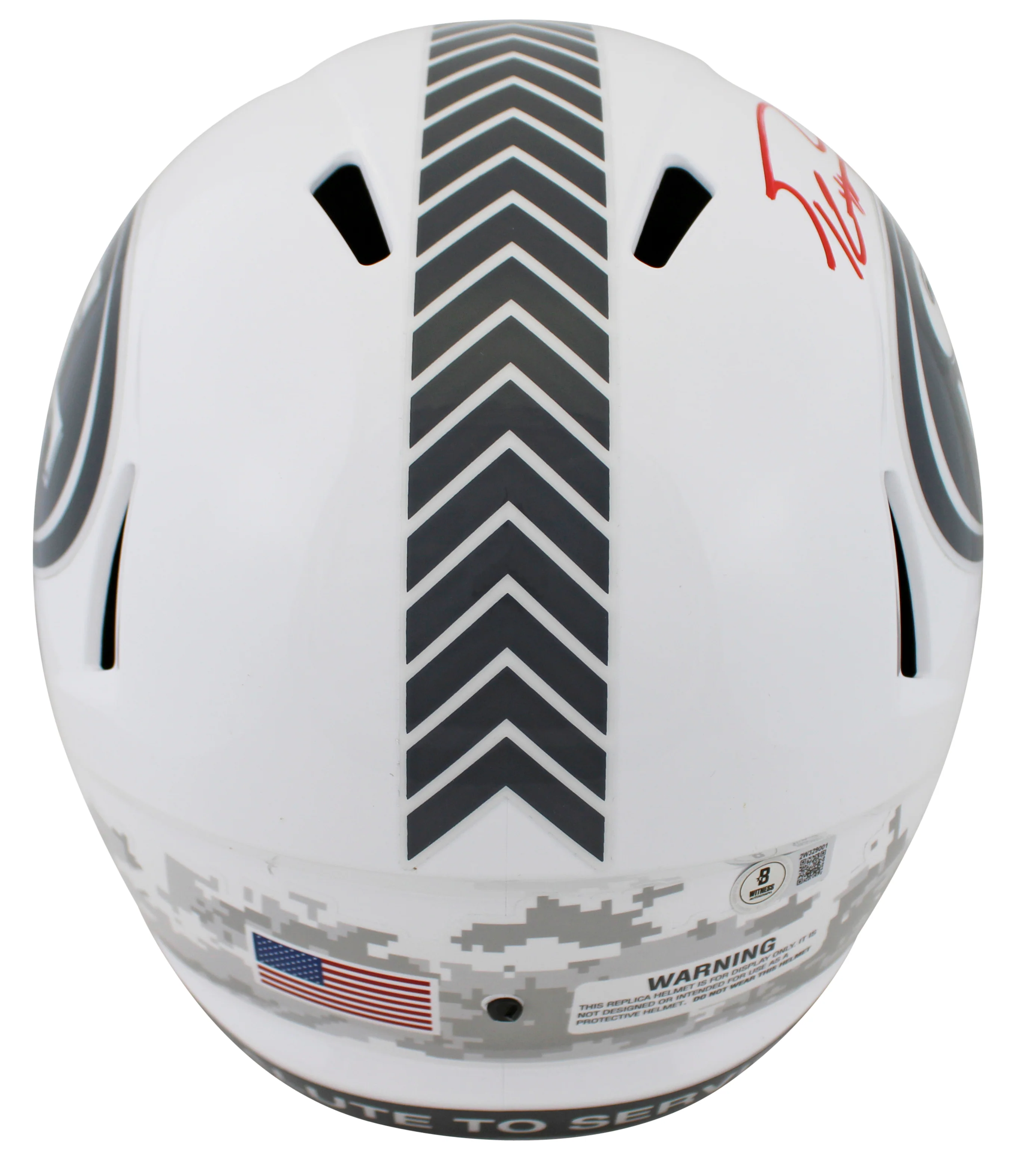 49ers George Kittle Signed Salute To Service III F/S Speed Rep Helmet BAS Wit - Image 3