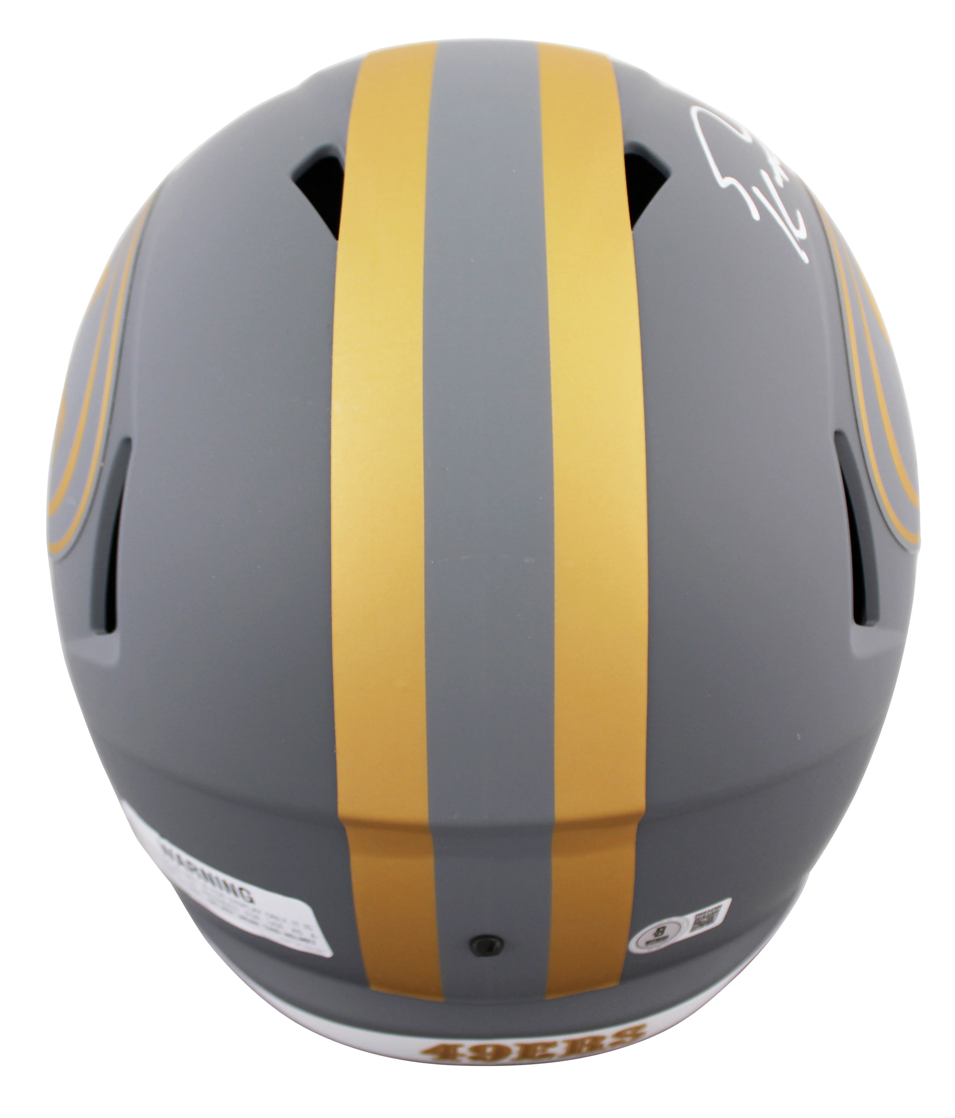 49ers George Kittle Signed Slate Full Size Speed Rep Helmet W/ Case BAS Witness - Image 4