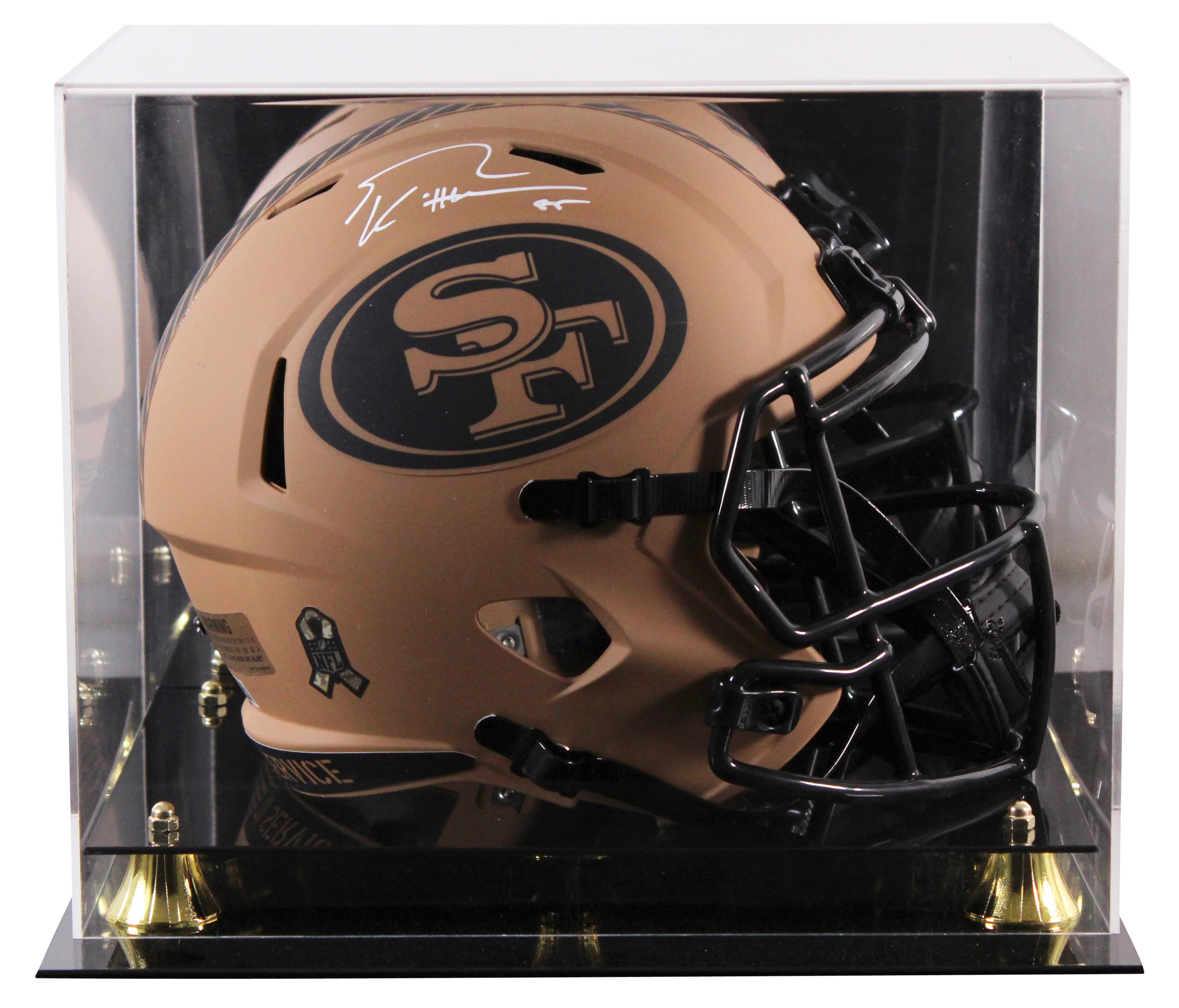 49ers George Kittle Signed STS II Full Size Speed Rep Helmet W/ Case BAS Witness - Image 2