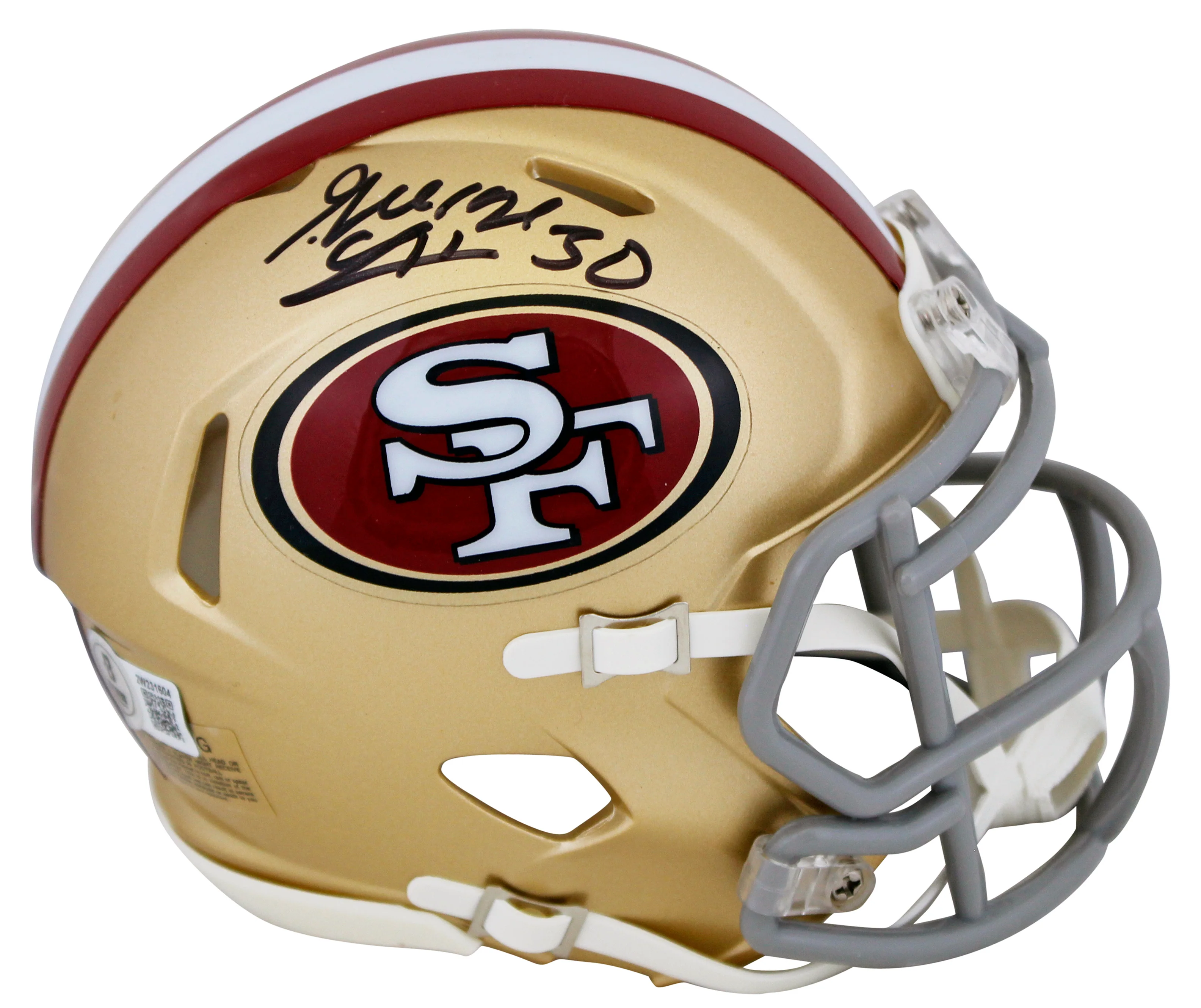 49ers George Odum Authentic Signed Speed Mini Helmet W/ Case BAS Witnessed - Image 3