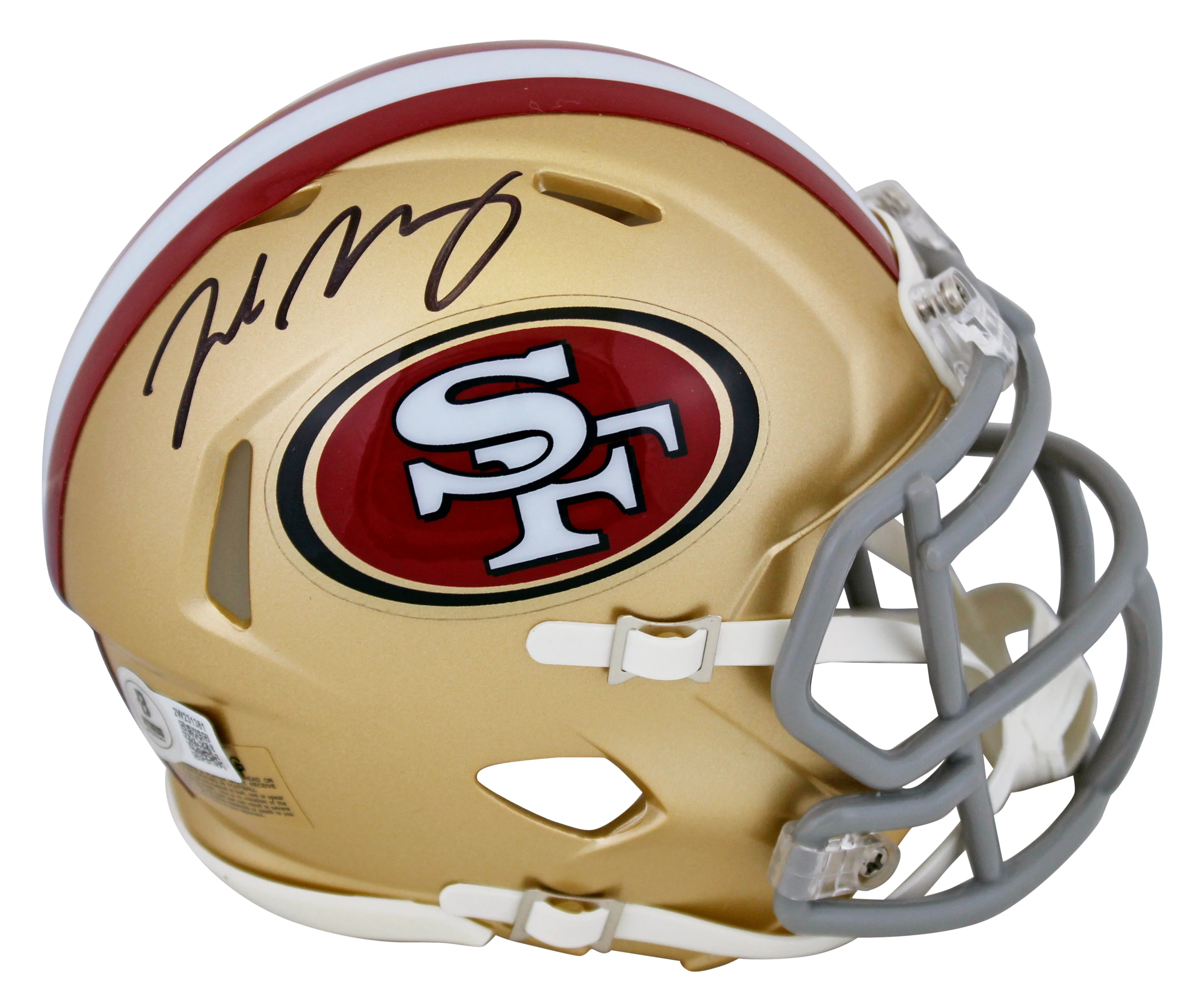 49ers Jake Moody Authentic Signed Speed Mini Helmet W/ Case BAS Witnessed - Image 3