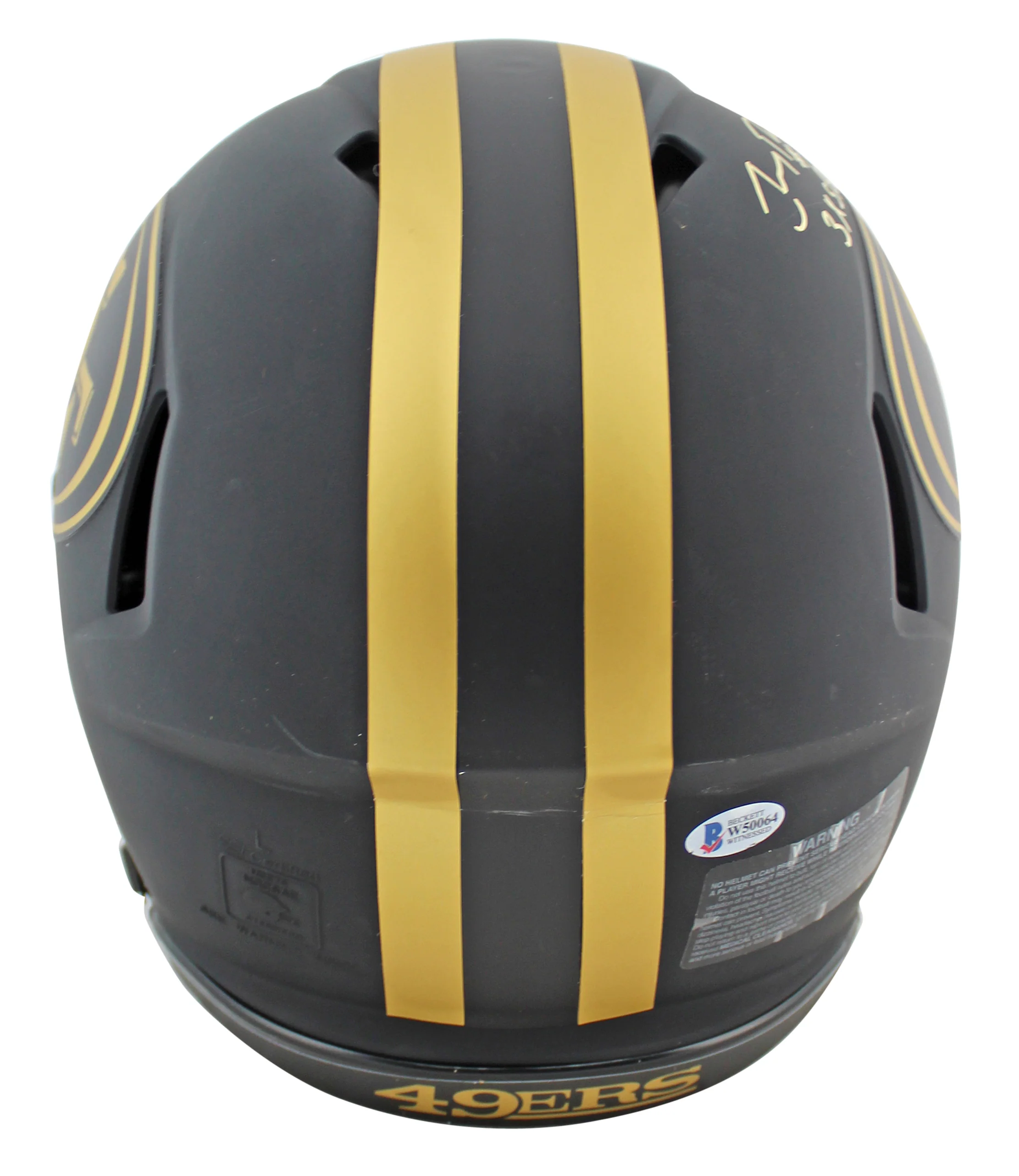 49ers Jerry Rice "3x SB Champ" Signed Eclipse Proline F/S Speed Helmet BAS - Image 3