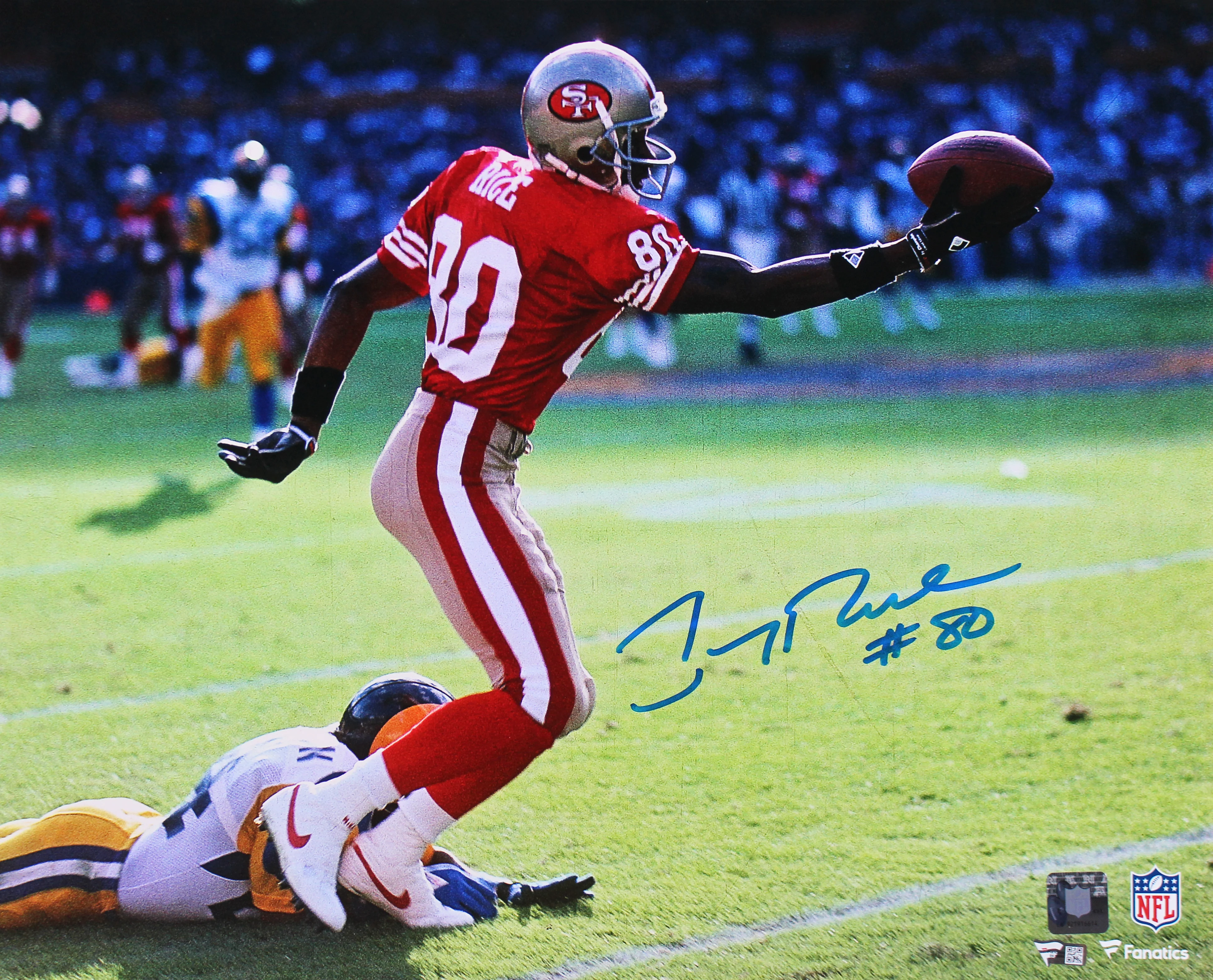 49ers Jerry Rice Authentic Signed 16x20 Horizontal Photo Vs Rams Fanatics - Image 2