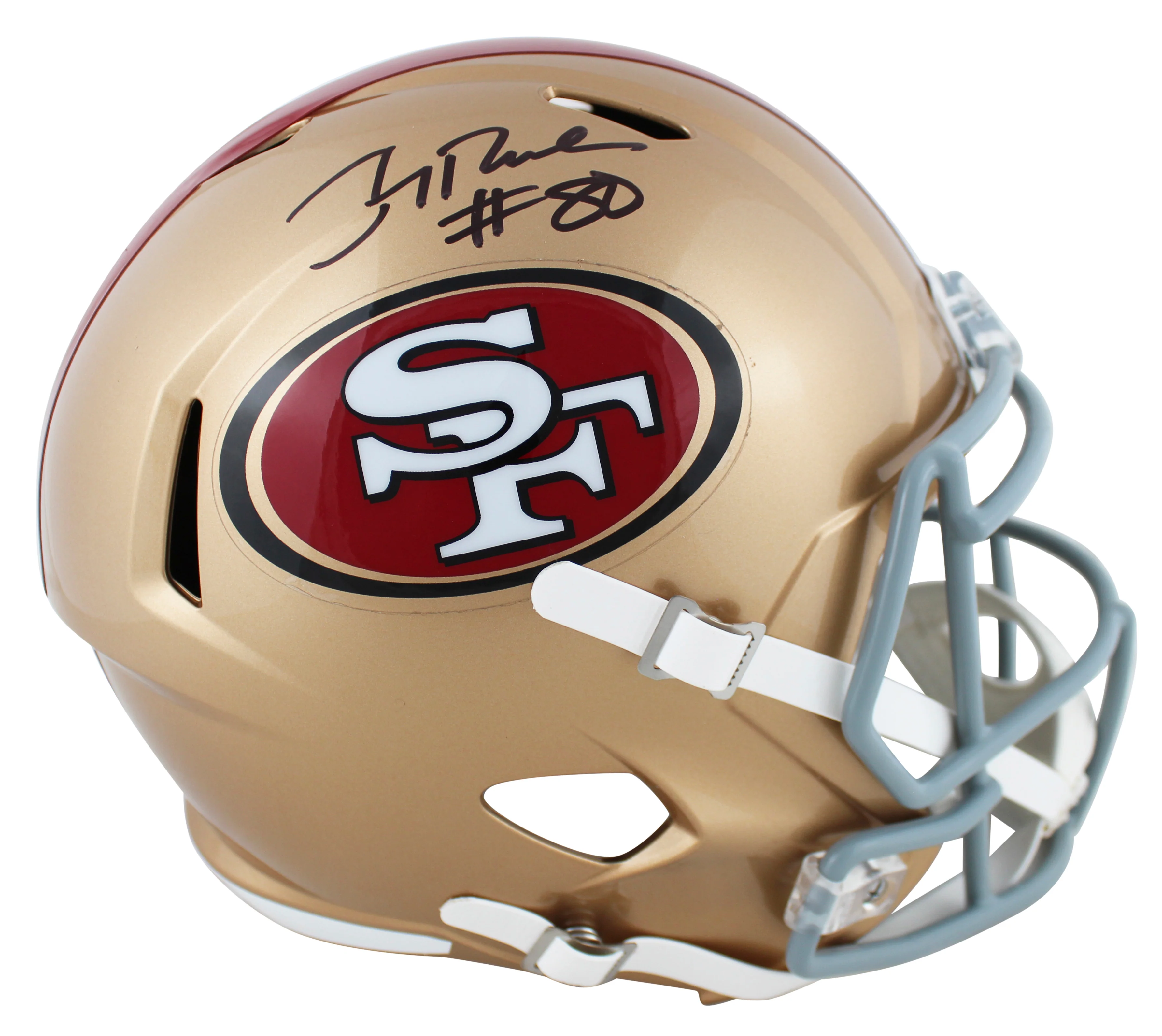 49ers Jerry Rice Authentic Signed Full Size Speed Rep Helmet Fanatics - Image 2