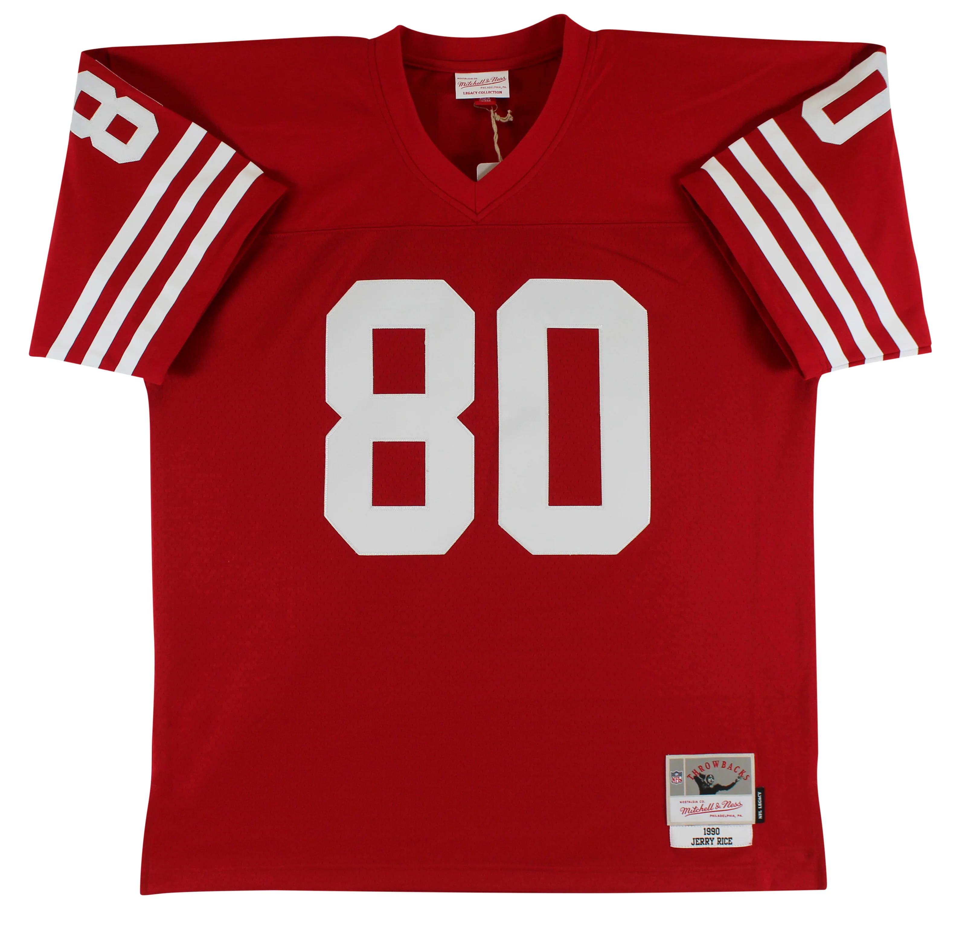 49ers Jerry Rice Authentic Signed Red Mitchell & Ness Jersey Fanatics - Image 4