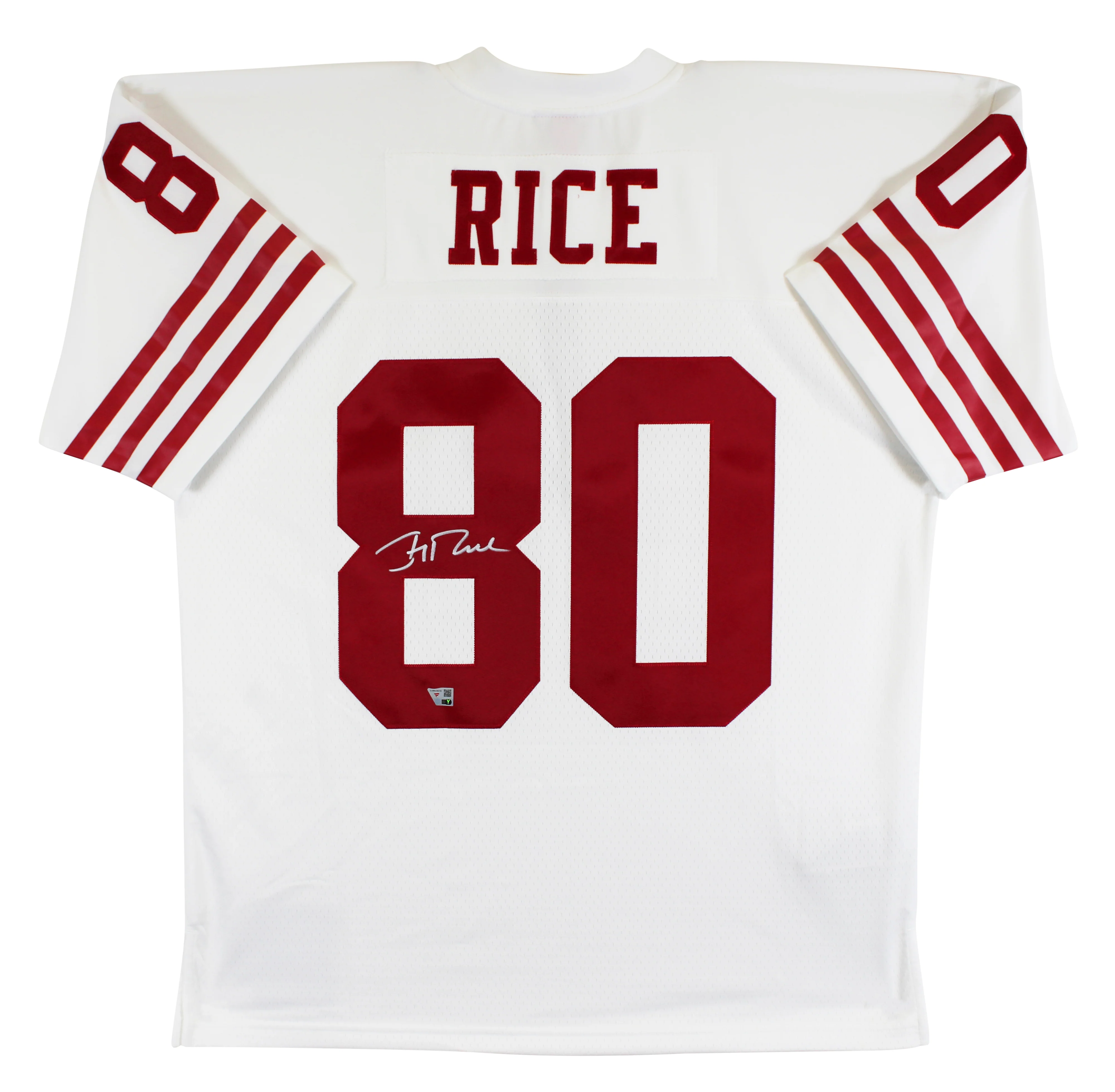 49ers Jerry Rice Authentic Signed White Mitchell & Ness Jersey Fanatics - Image 3