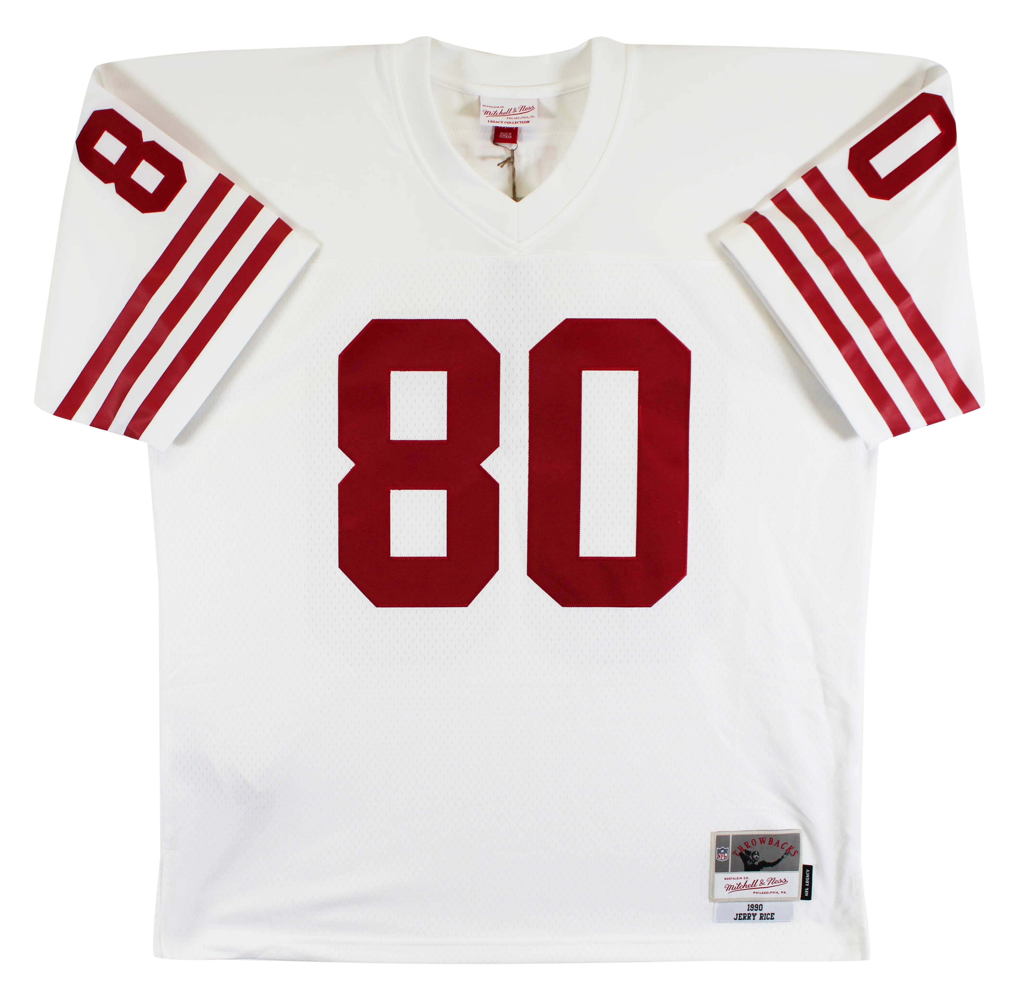 49ers Jerry Rice Authentic Signed White Mitchell & Ness Jersey Fanatics - Image 5