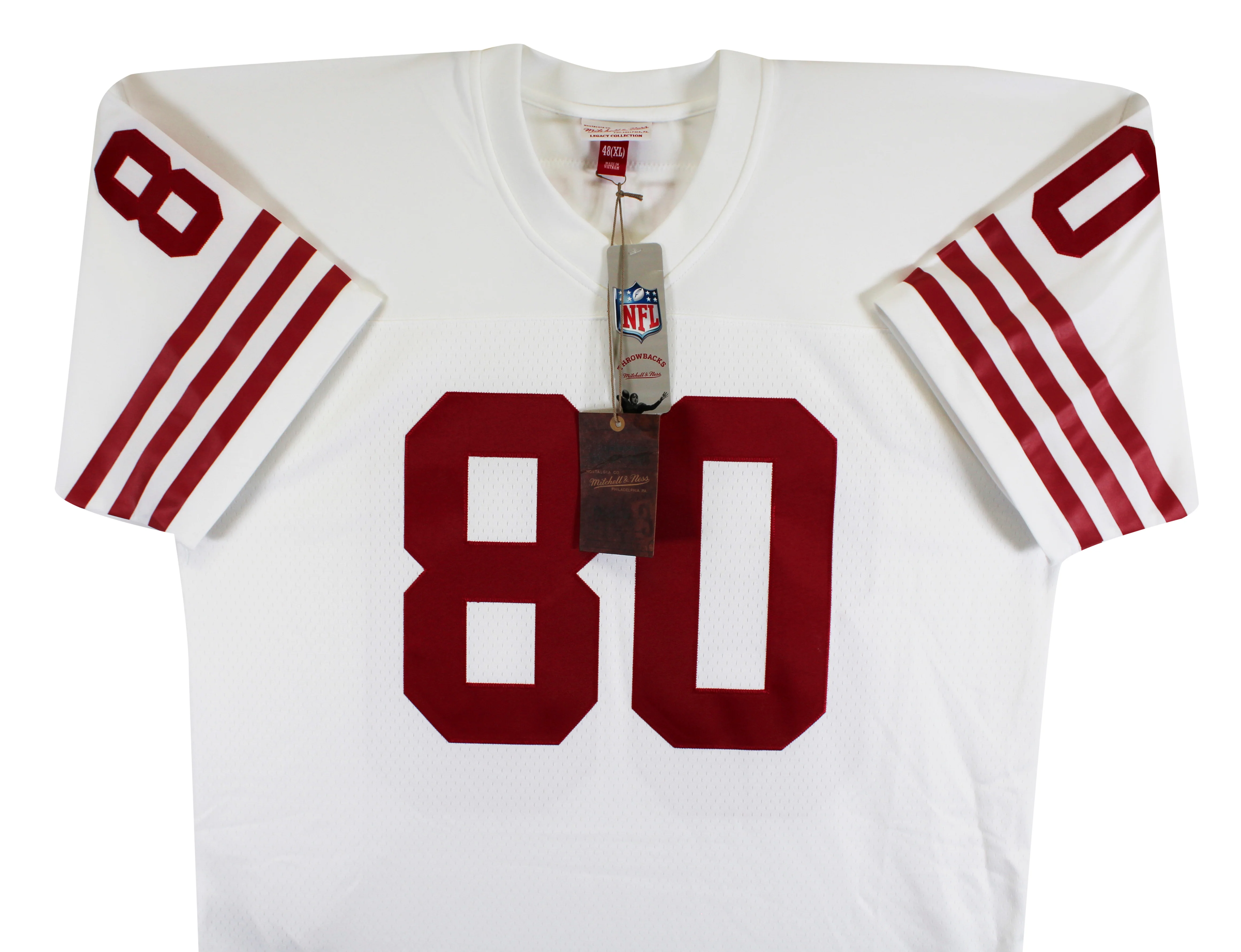 49ers Jerry Rice Authentic Signed White Mitchell & Ness Jersey Fanatics - Image 6