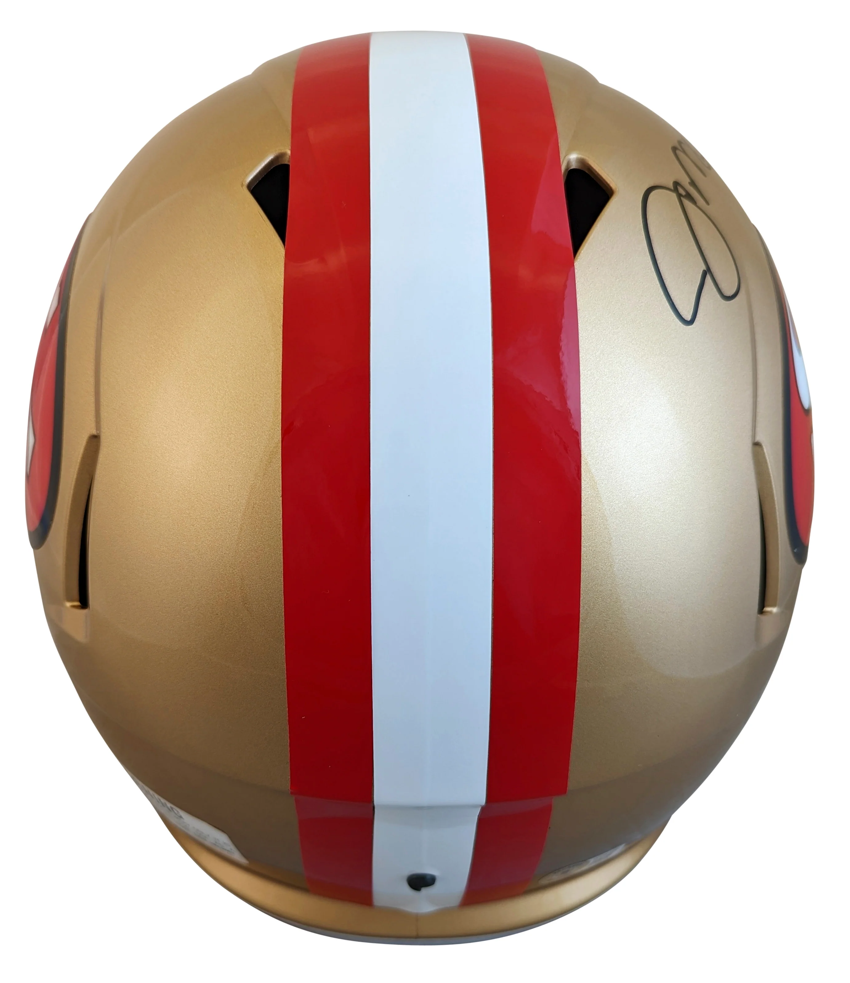 49ers Joe Montana Authentic Signed 64-95 TB Full Size Speed Rep Helmet Fanatics - Image 3