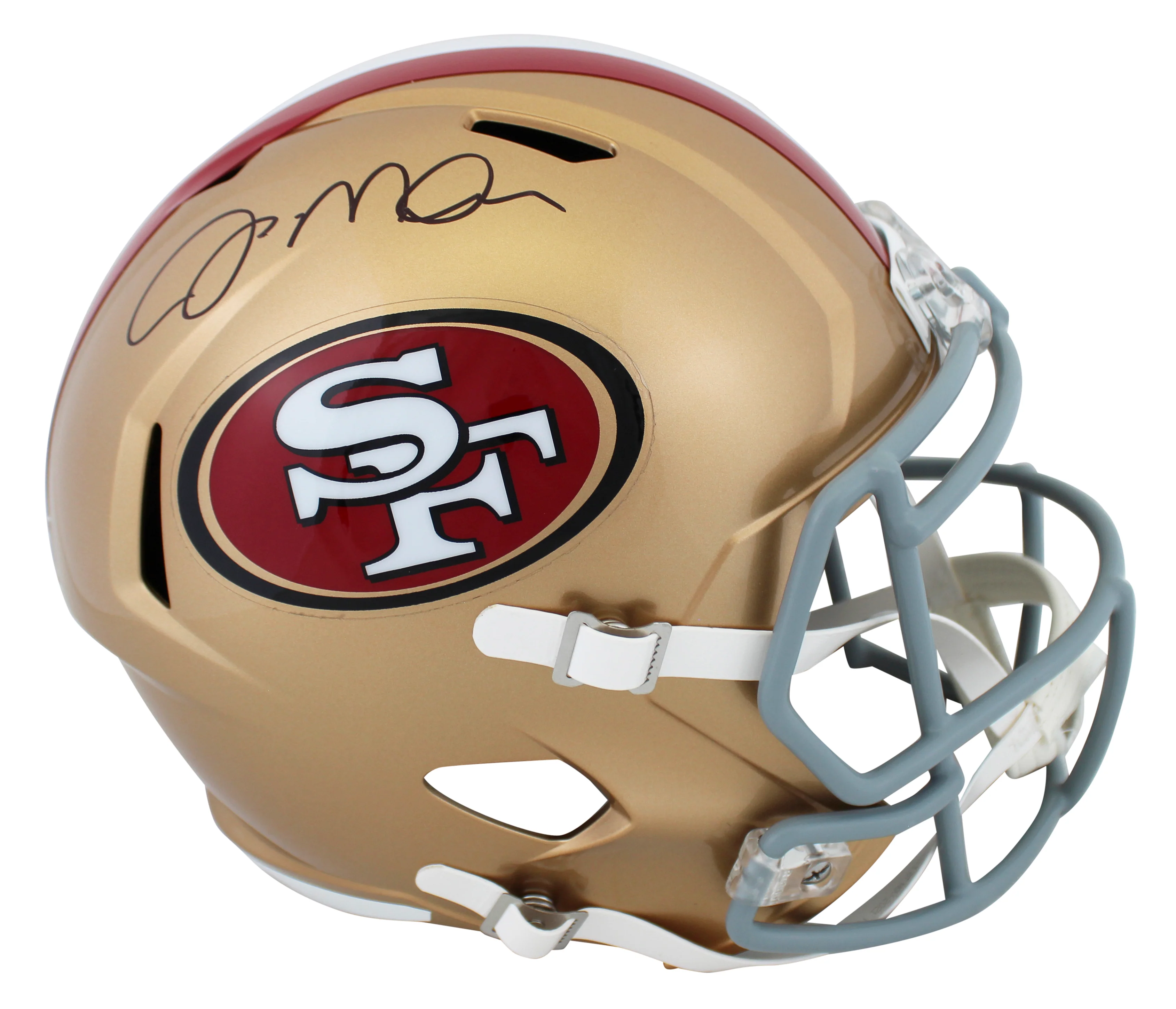 49ers Joe Montana Authentic Signed Full Size Speed Rep Helmet W/ Case Fanatics - Image 3