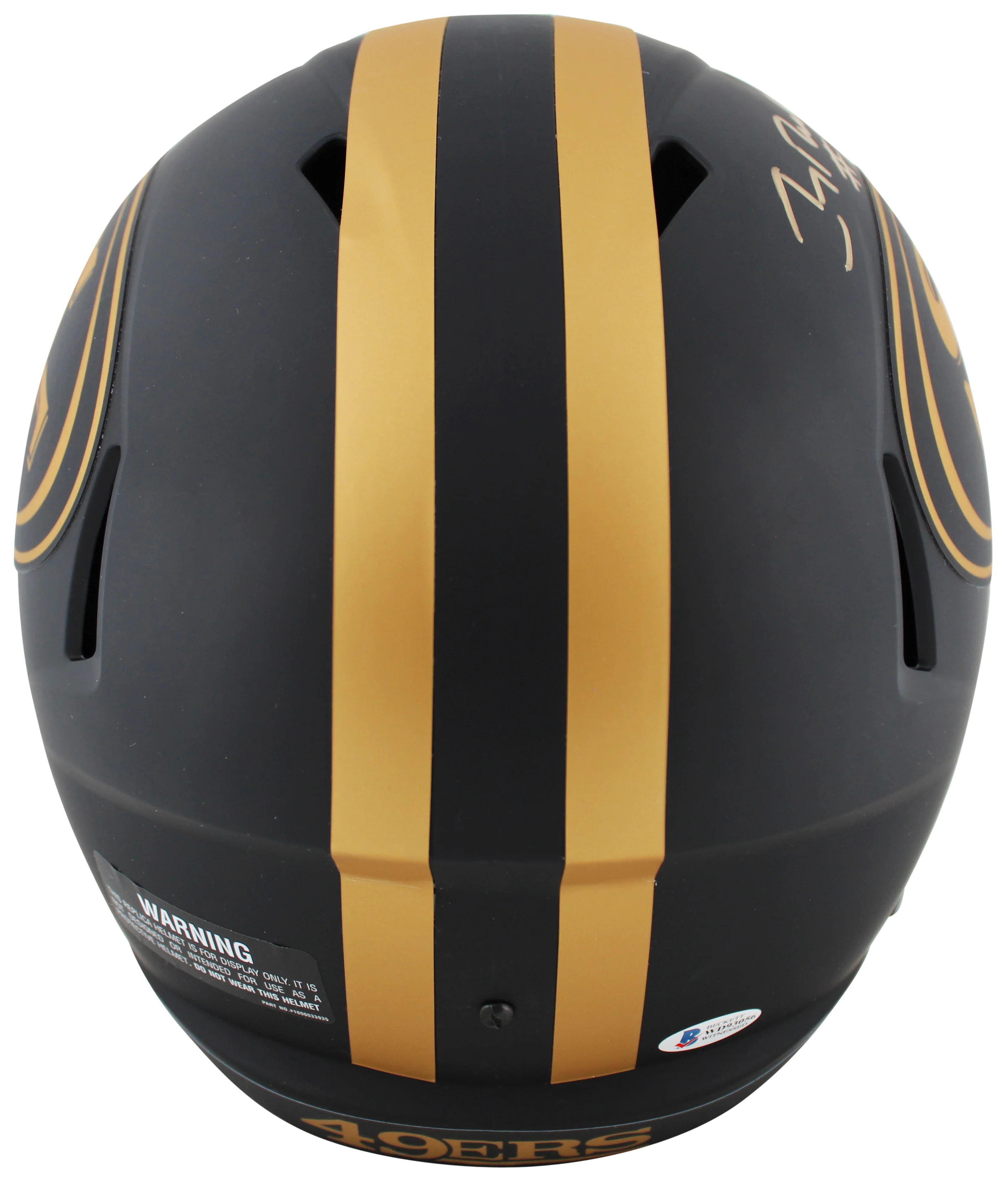 49ers Joe Montana & Jerry Rice Signed Eclipse Full Size Speed Rep Helmet JSA - Image 3
