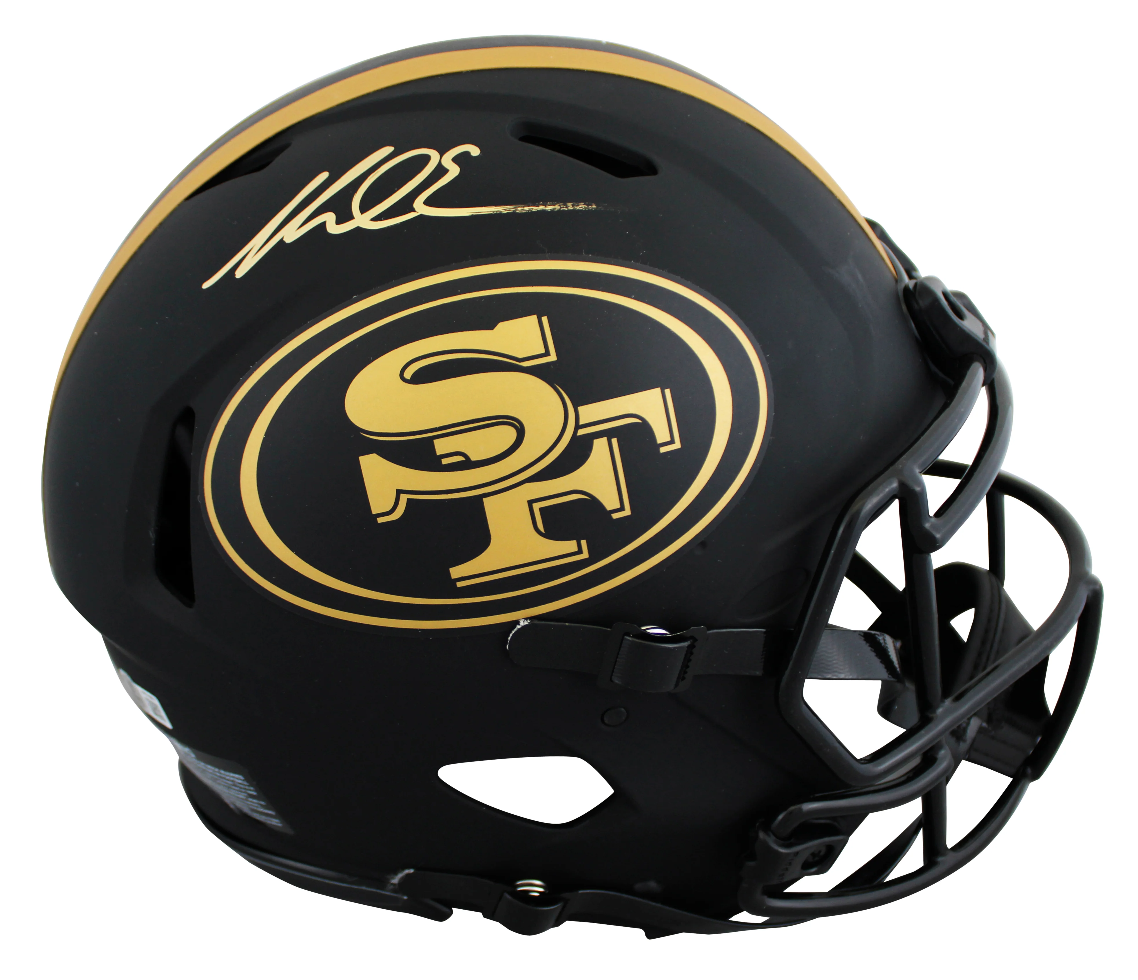 49ers Mike Evans Signed Eclipse Full Size Speed Proline Helmet BAS Witnessed - Image 2
