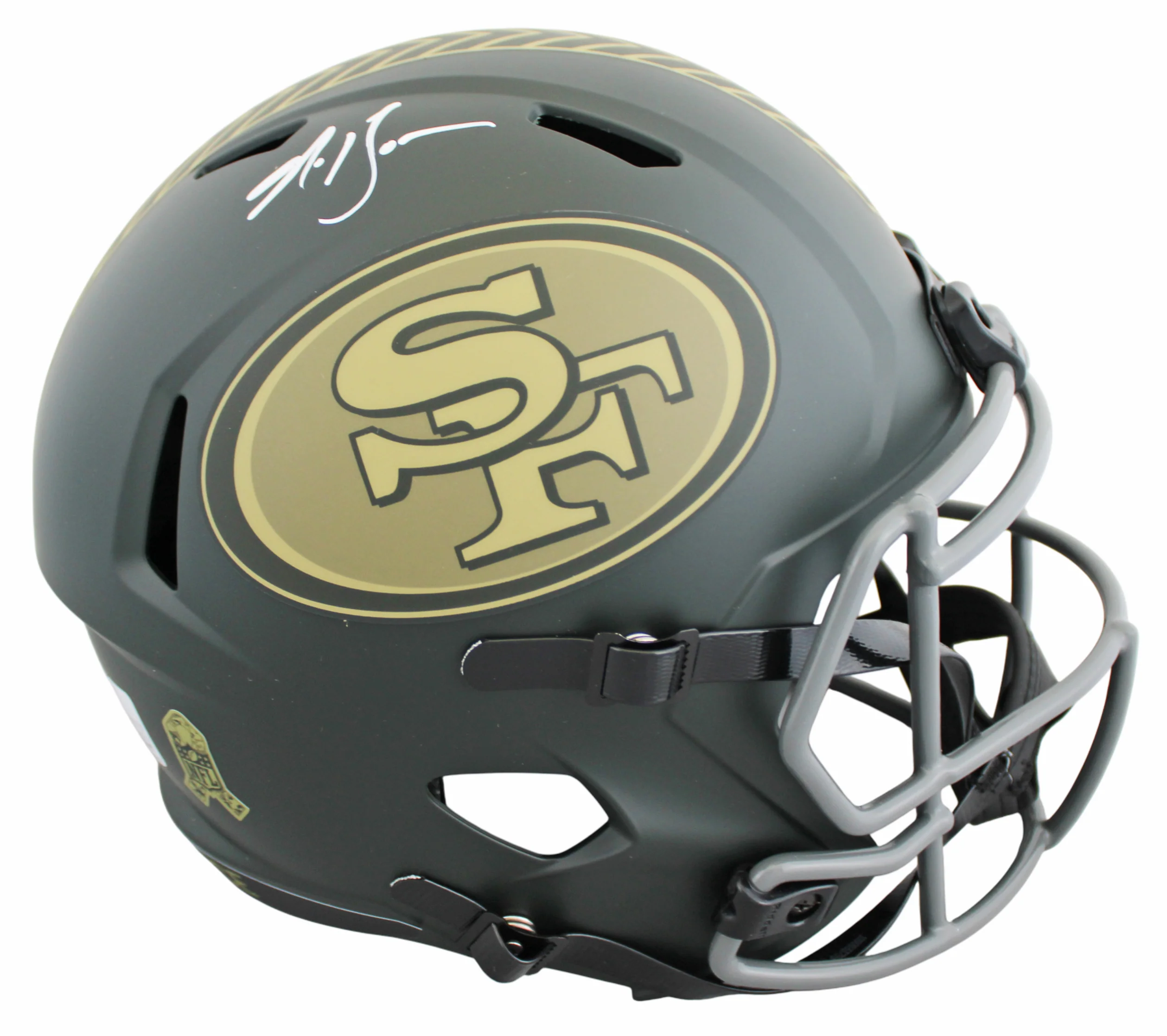 49ers Navorro Bowman Signed STS IV Full Size Speed Rep Helmet BAS Witnessed - Image 2