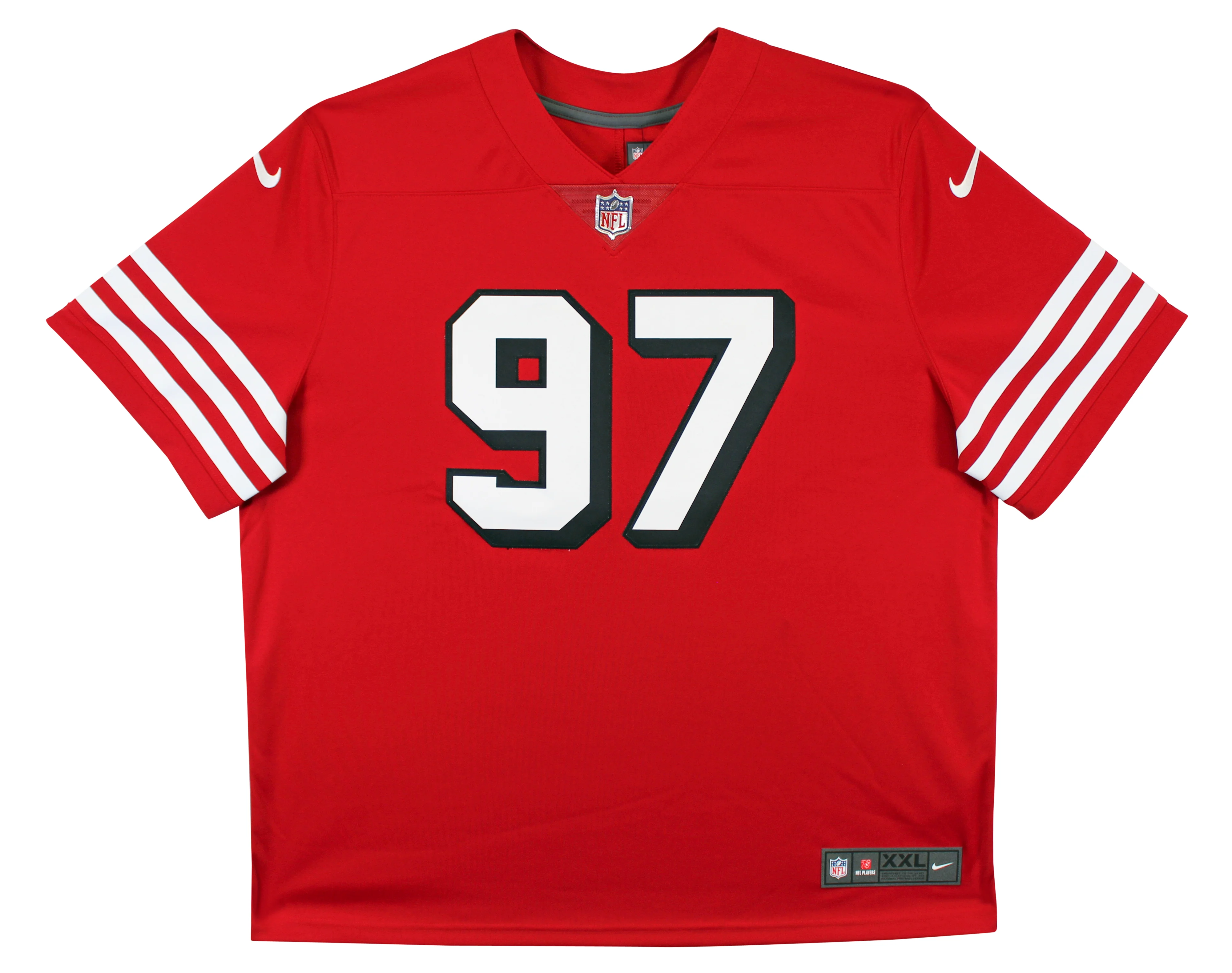 49ers Nick Bosa Authentic Signed Red Nike Elite Jersey BAS Witnessed #W828415 - Image 5