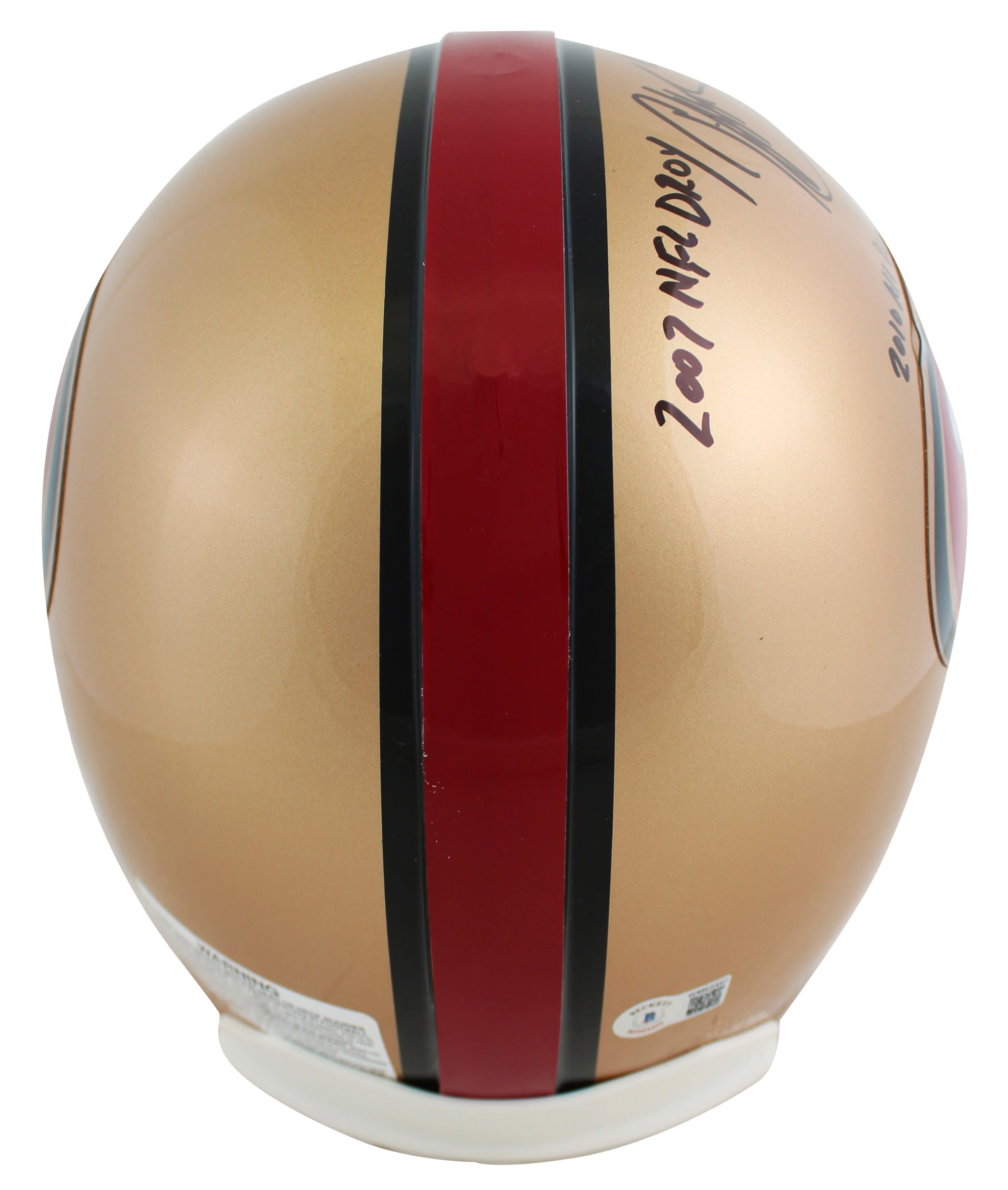 49ers Patrick Willis "3x Insc" Signed 96-08 TB Full Size Proline Helmet BAS Wit - Image 4