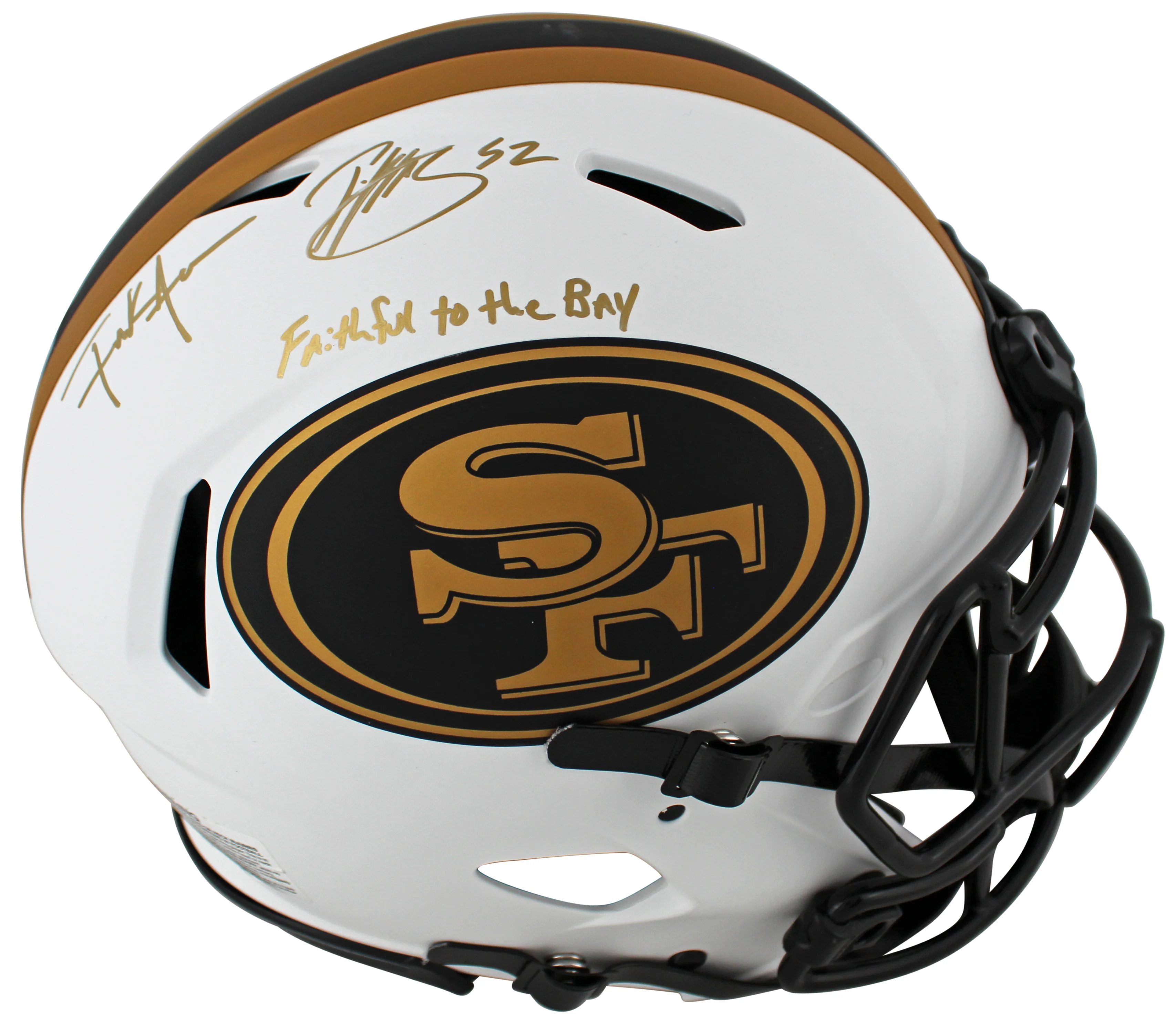 49ers Patrick Willis & Frank Gore Signed Lunar F/S Speed Proline Helmet BAS Wit - Image 3