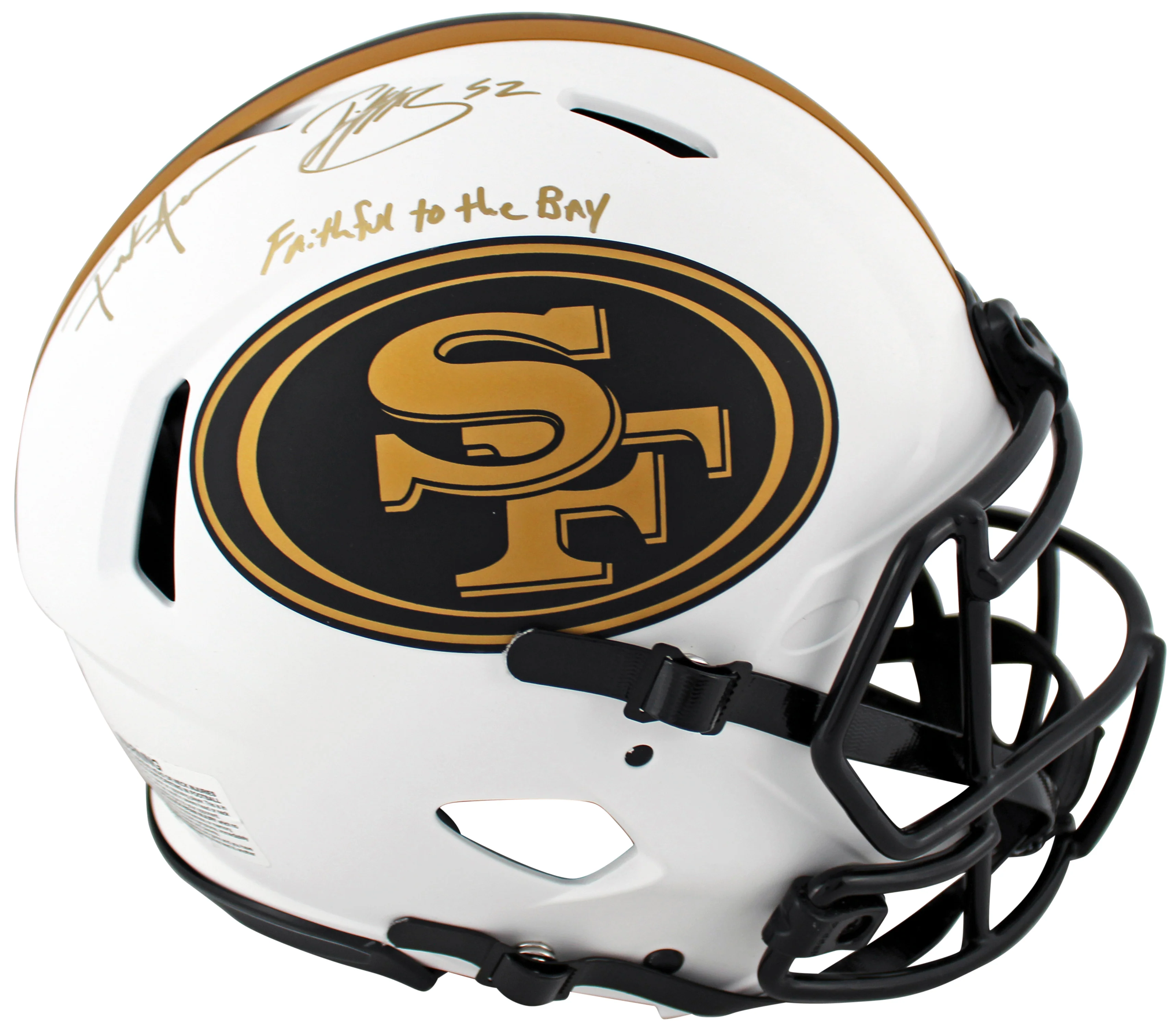 49ers Patrick Willis & Frank Gore Signed Lunar F/S Speed Proline Helmet BAS Wit - Image 4